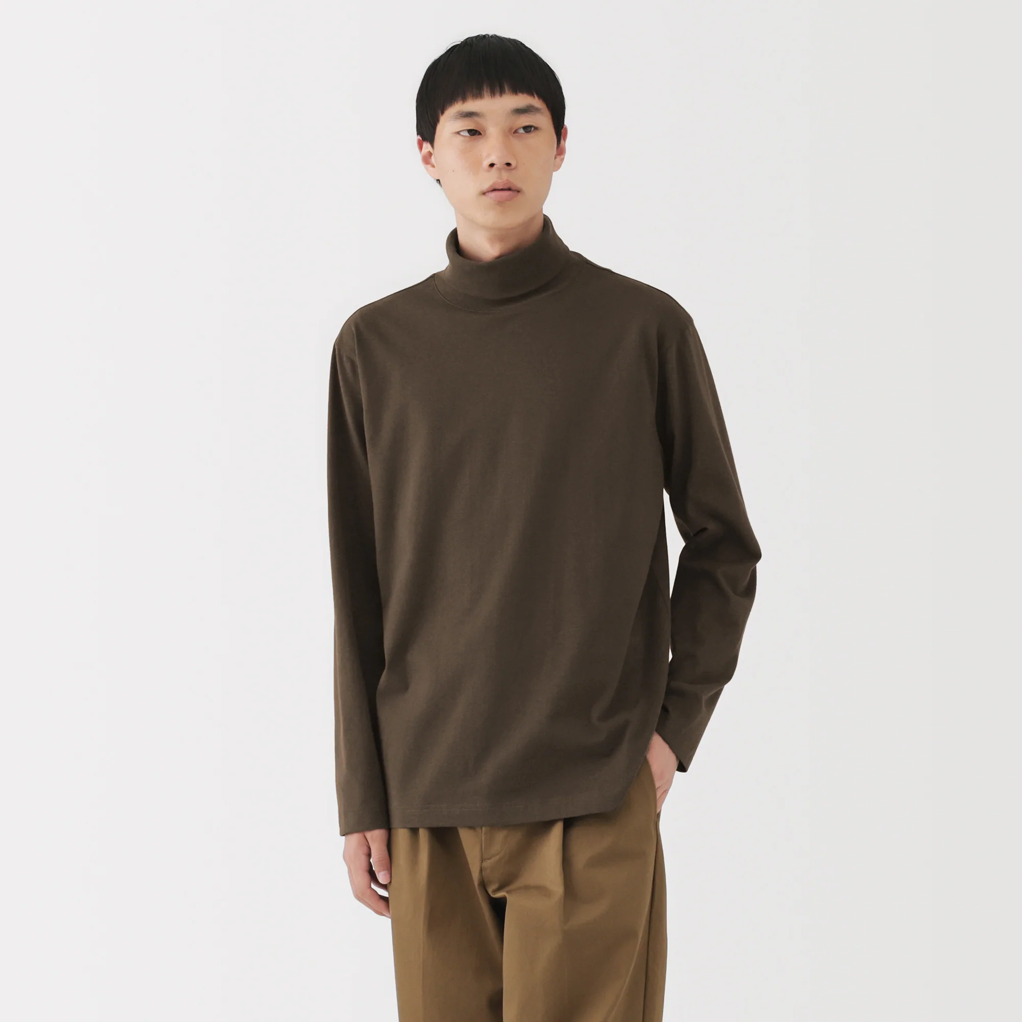 Brushed Turtleneck T-Shirt