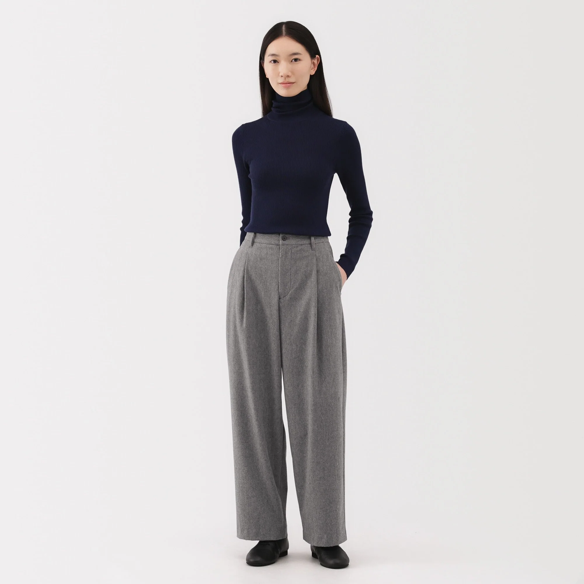 Brushed Wide Pants