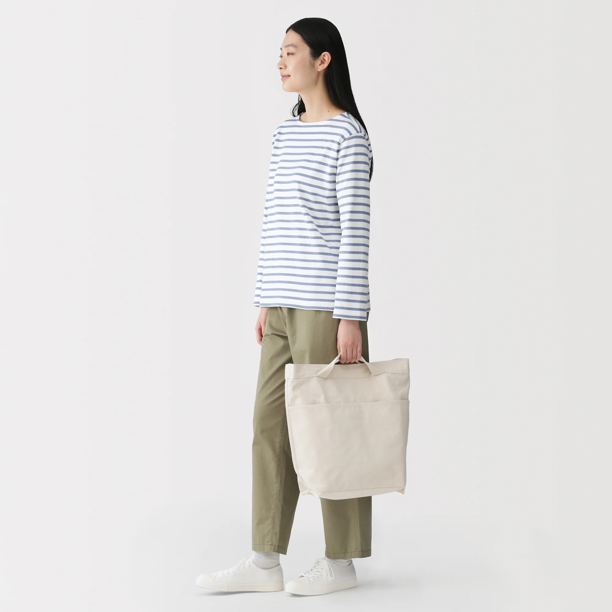 Canvas Shoulder Tote Bag - Image 4
