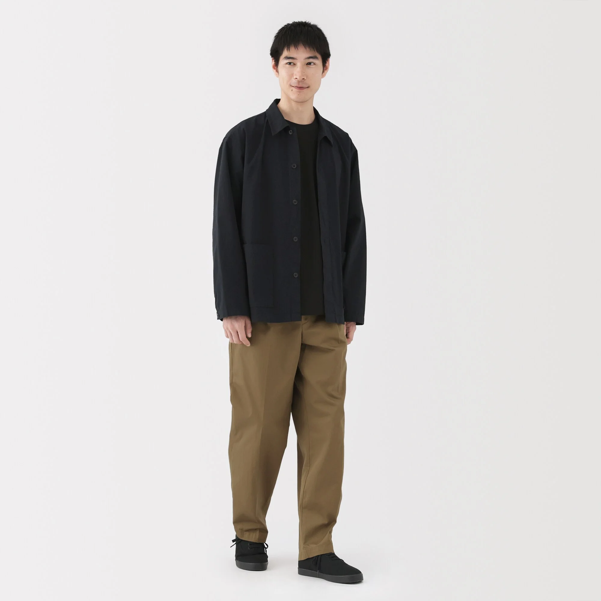 Chino Pleated Wide Pants