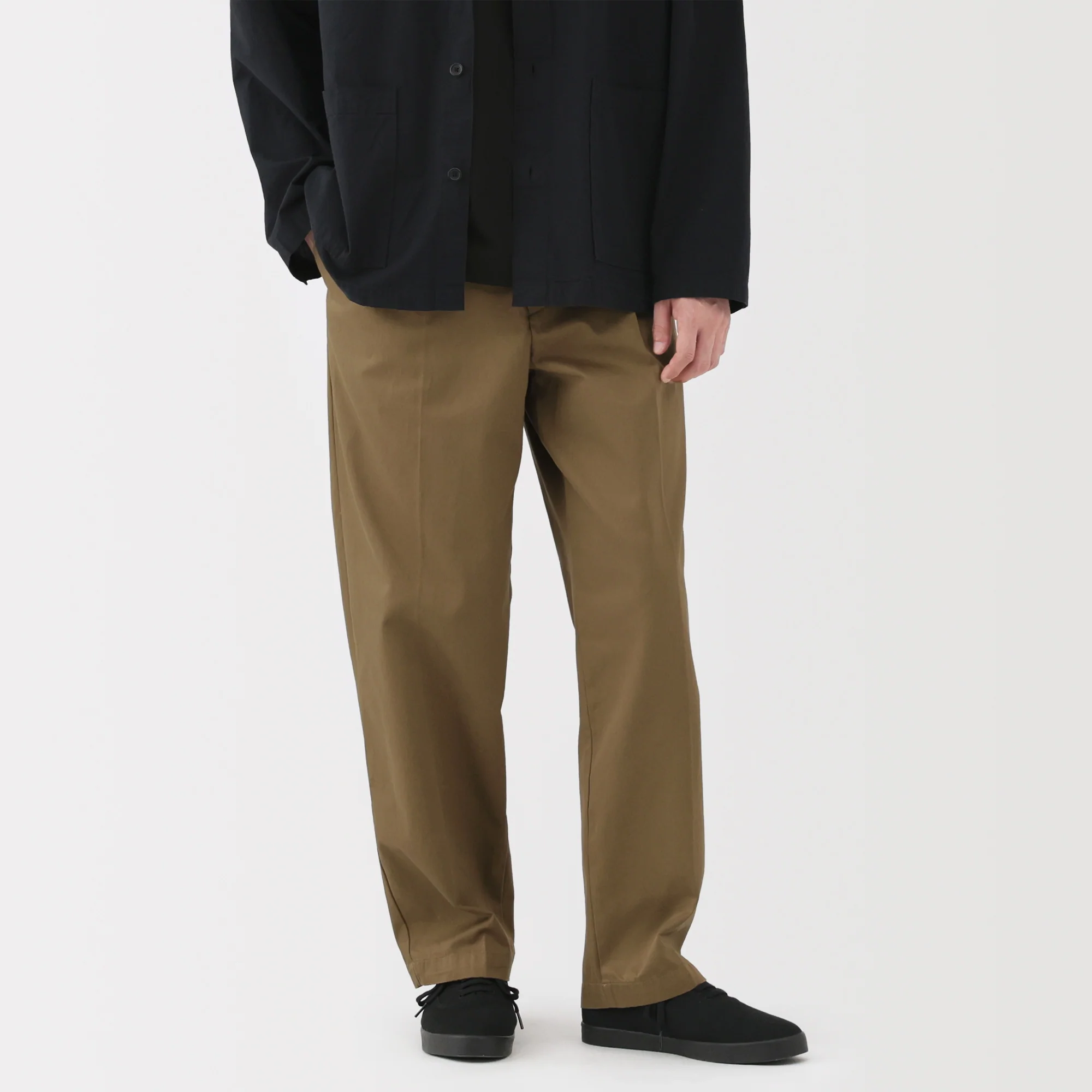 Chino Pleated Wide Pants - Image 3