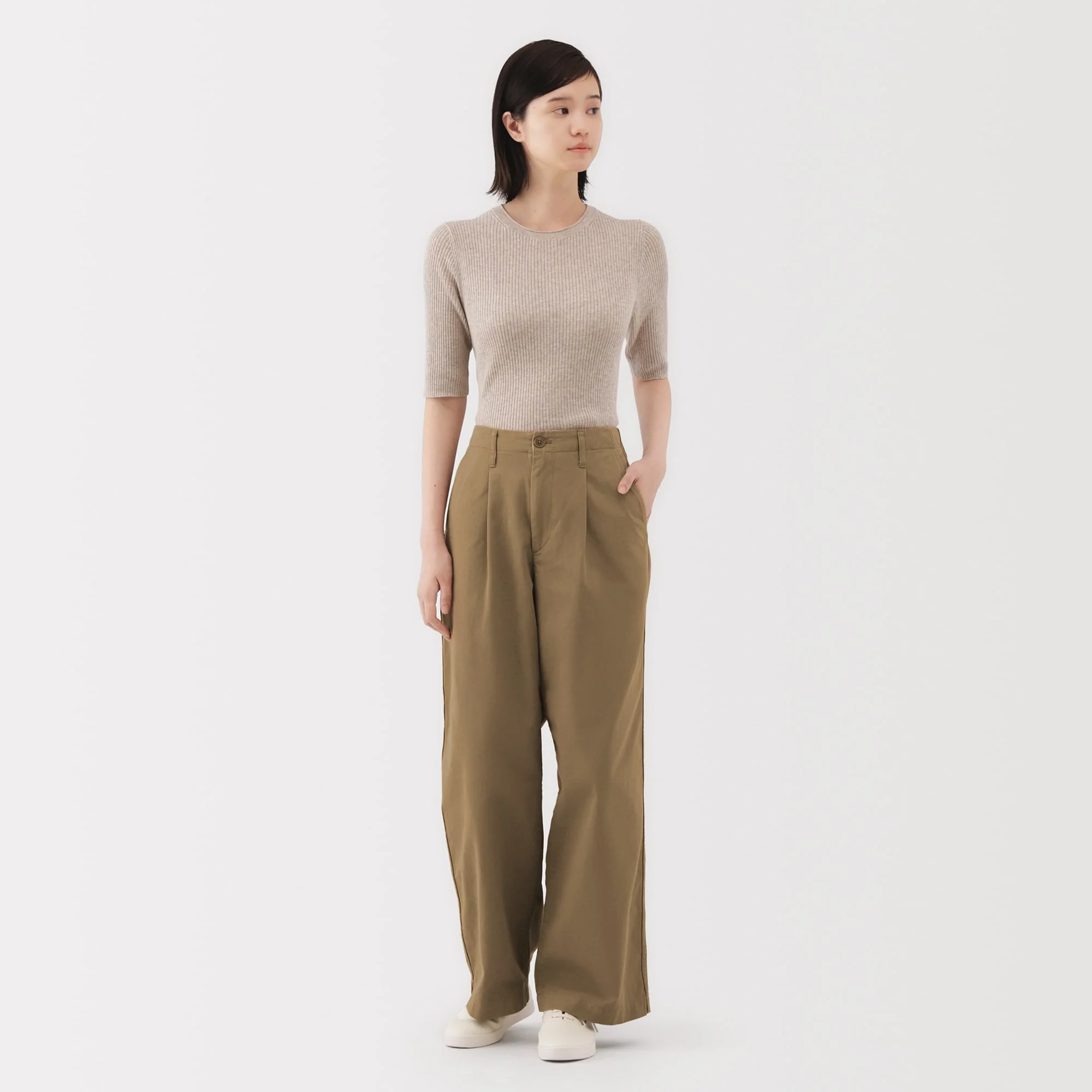 Chino Darted Wide Pants - Image 4