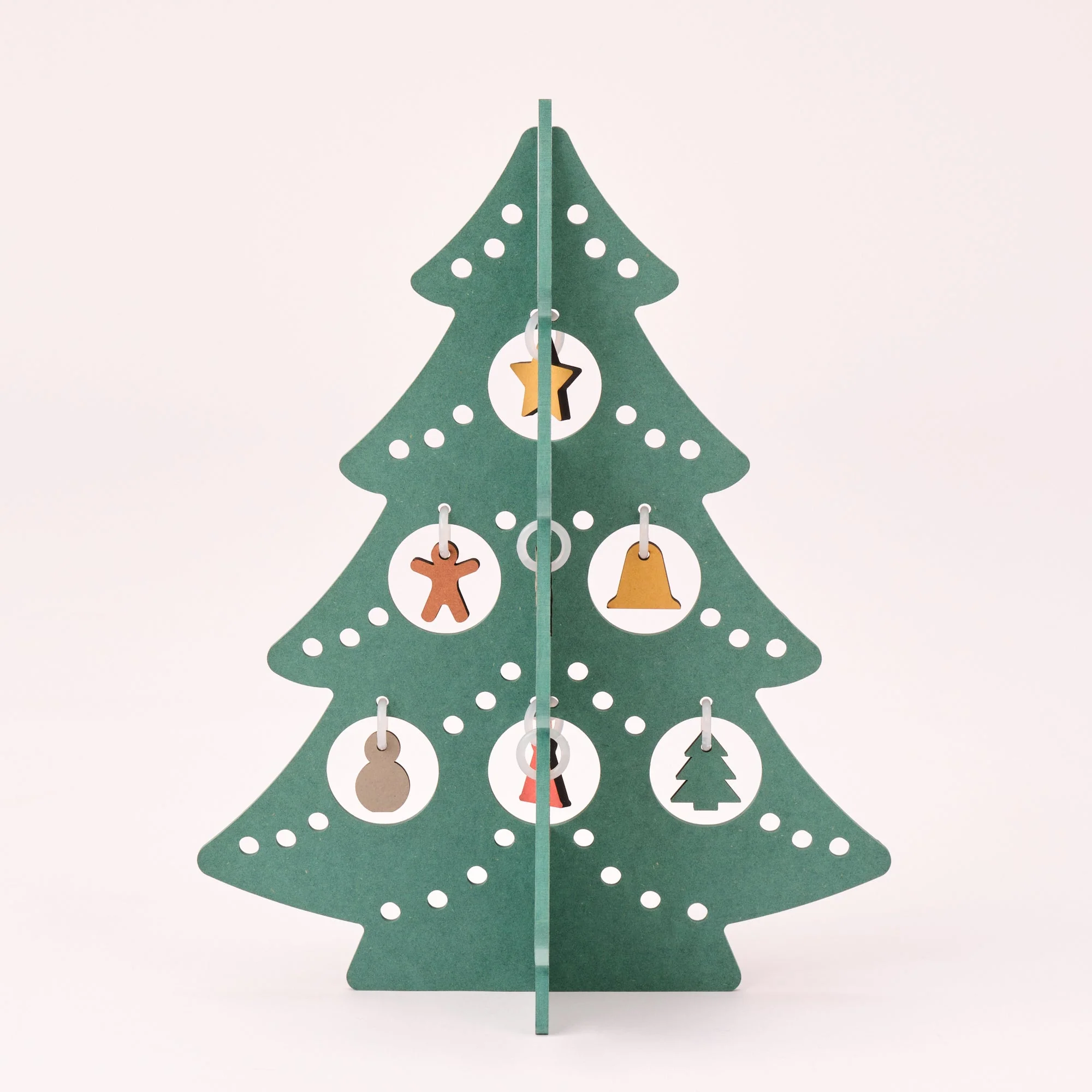 Color MDF Christmas Tree - Green - Large - Image 3