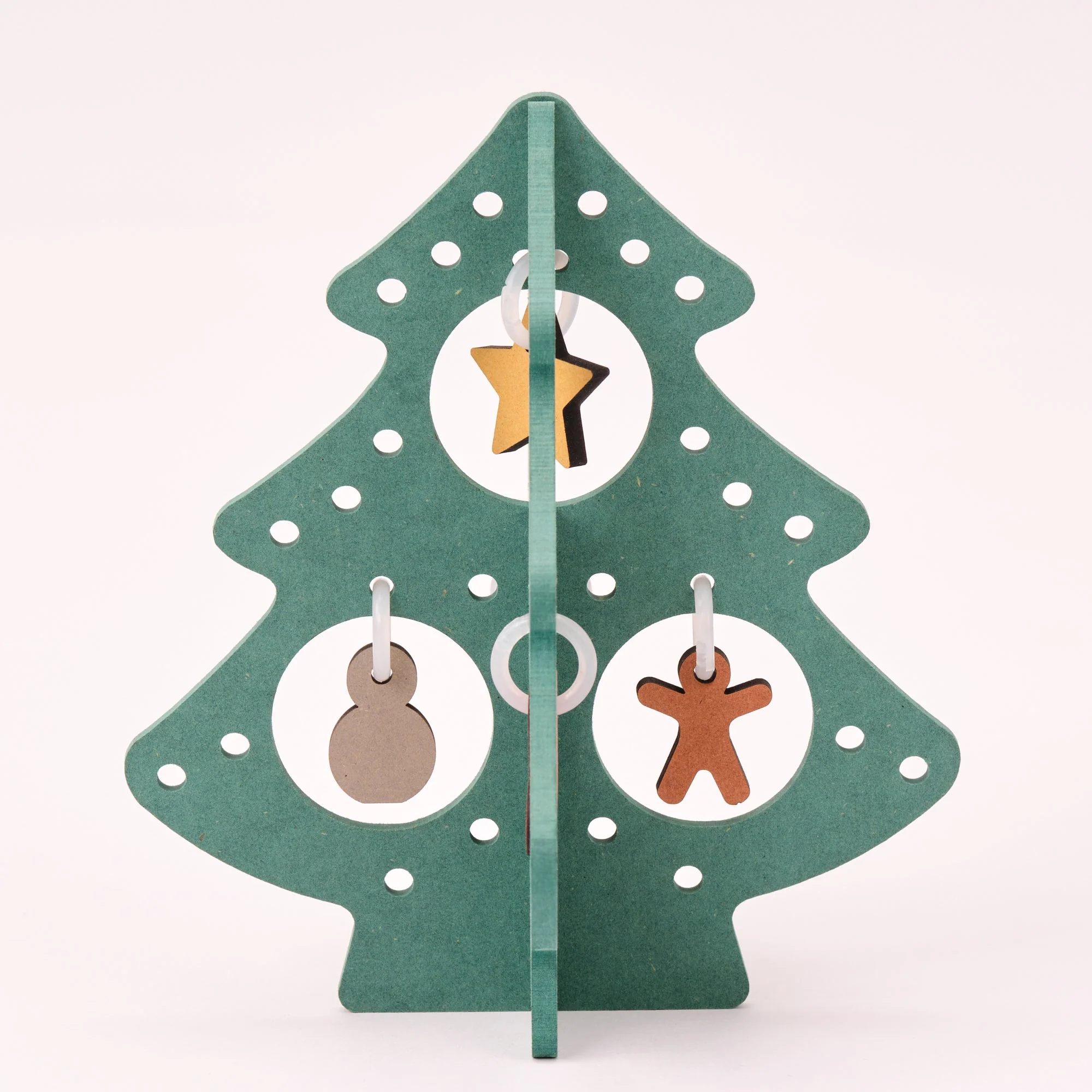 Color MDF Christmas Tree - Green - Small - Image 3