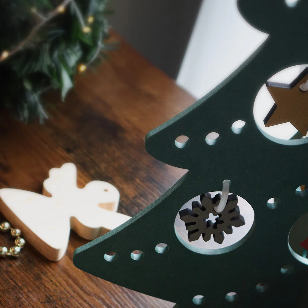 Color MDF Christmas Tree - Green - Small - Image 4