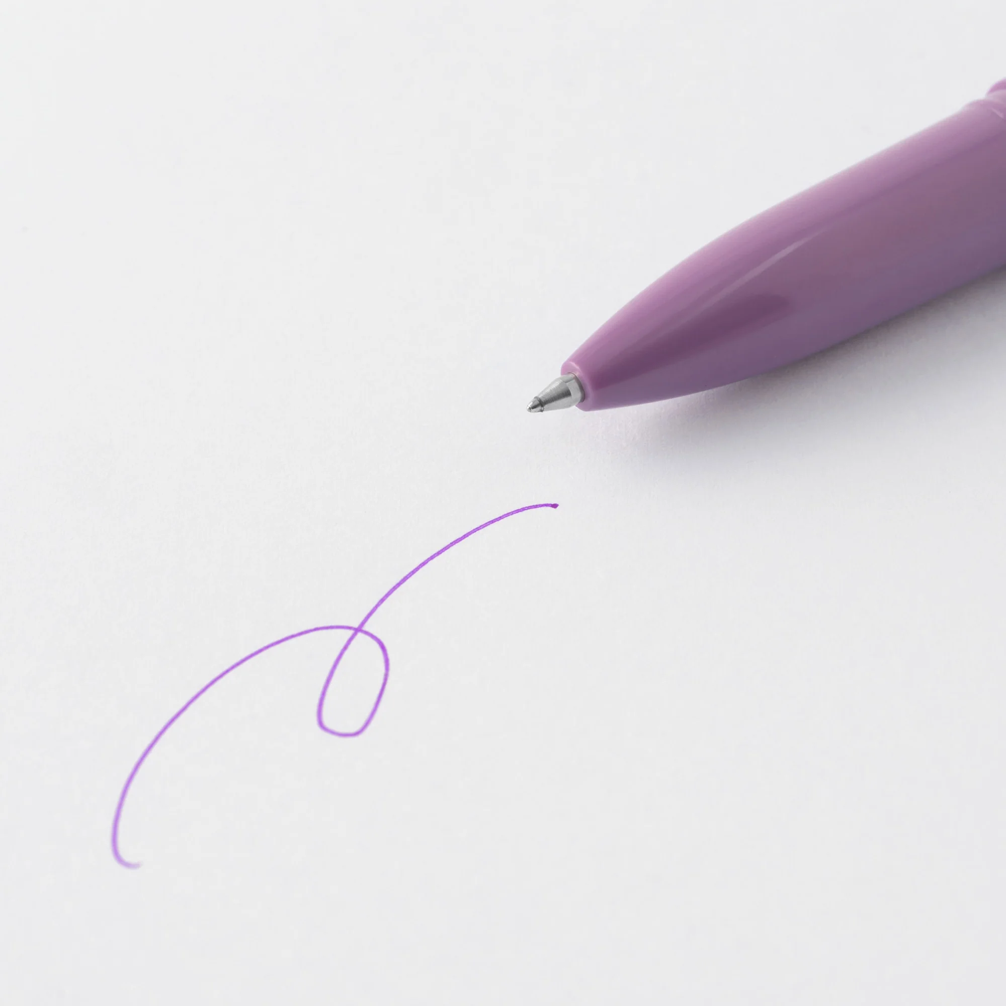Compact Gel Ink Ballpoint Pen Cap Type 0.5 mm - Purple - Image 2