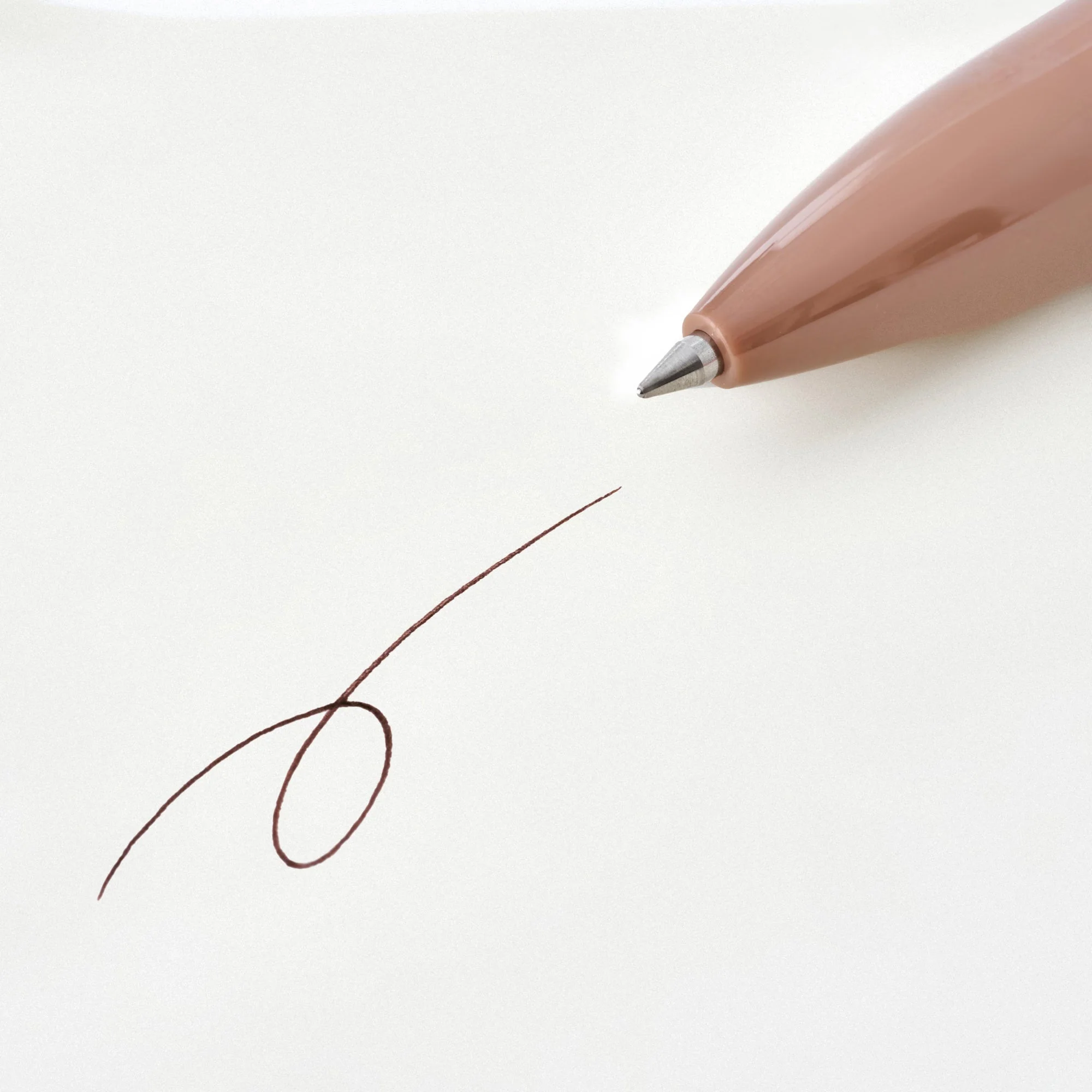 Compact Gel Ink Ballpoint Pen Cap Type 0.5mm - Brown - Image 2