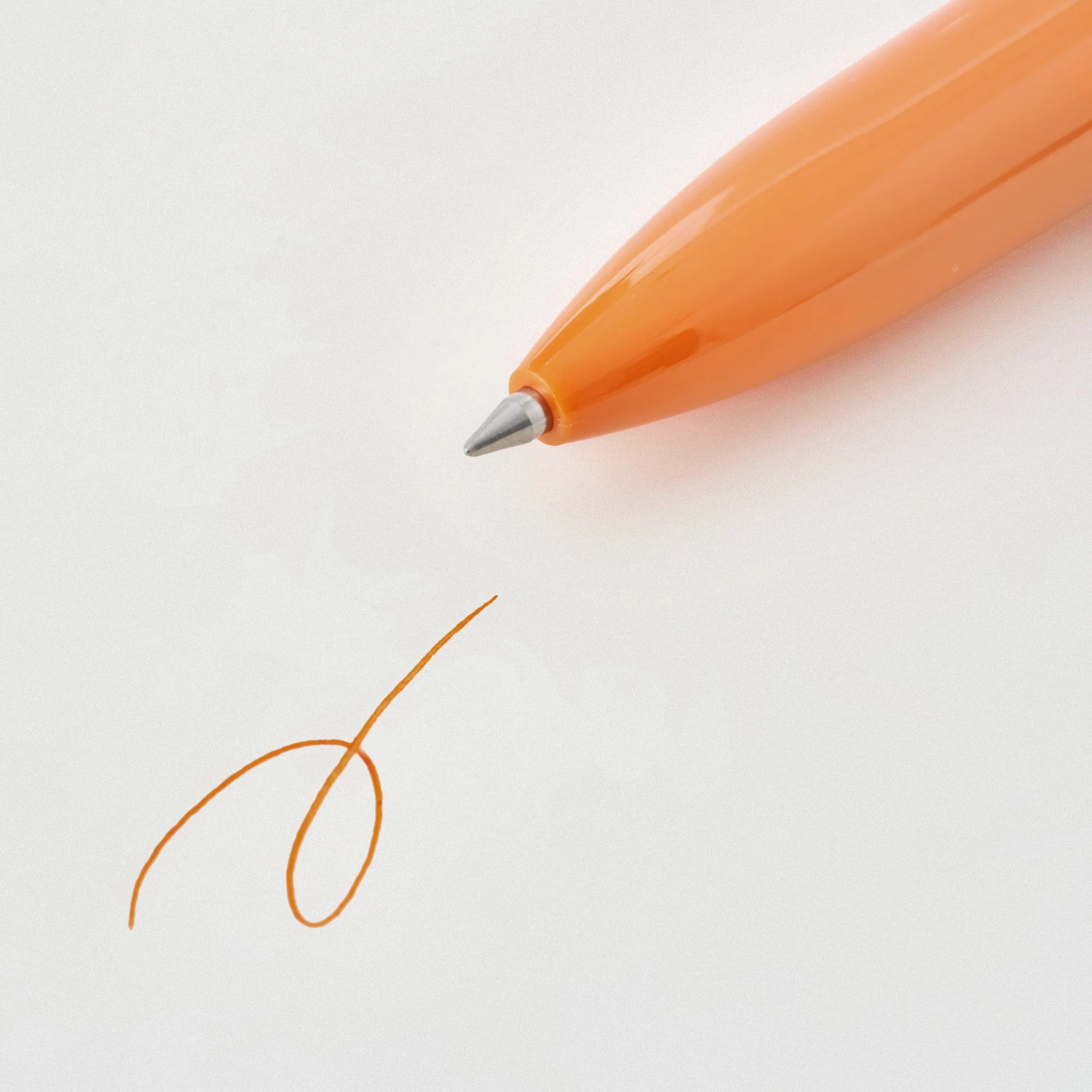 Compact Gel Ink Ballpoint Pen Cap Type 0.5mm - Orange - Image 2