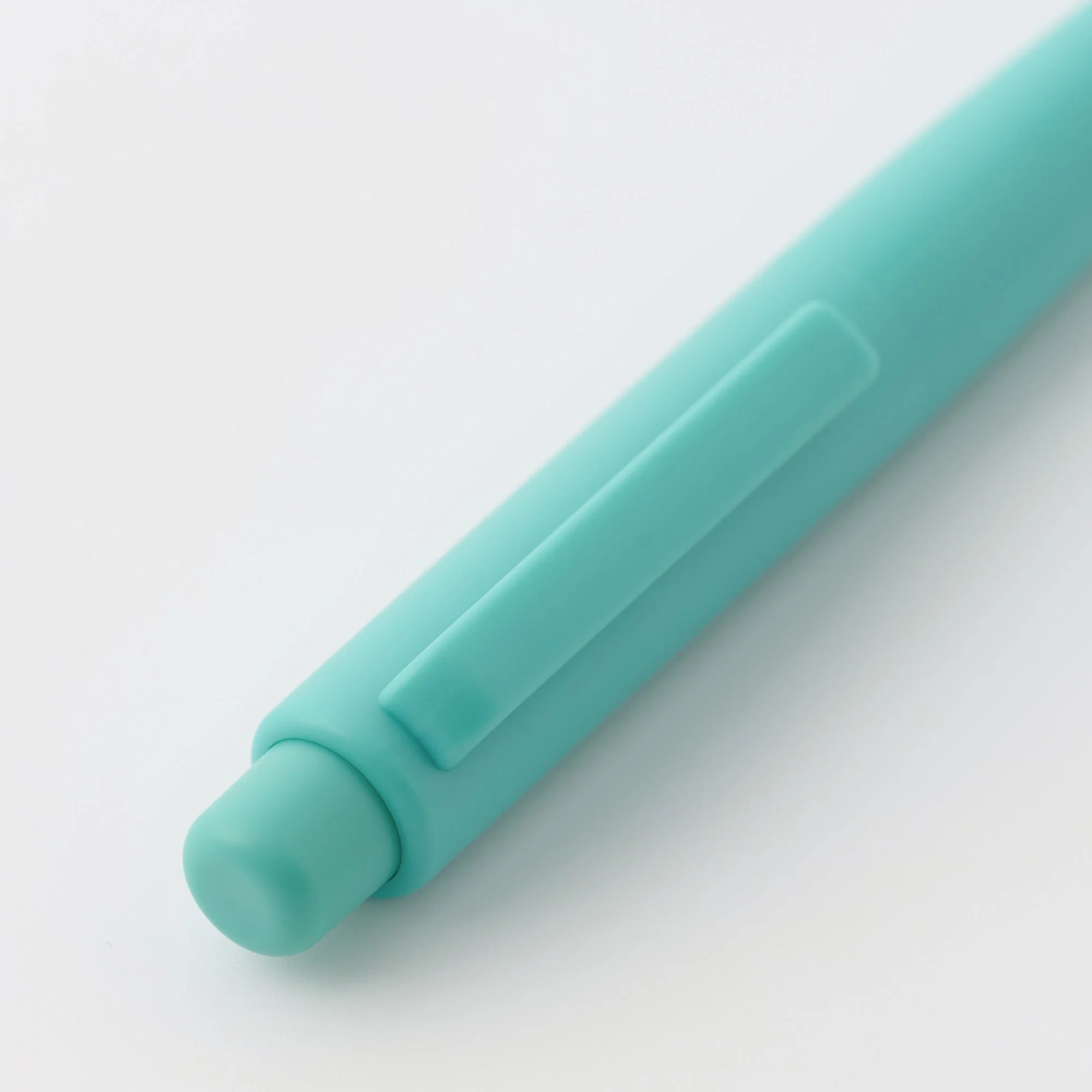 Compact Gel Ink Ballpoint Pen Knock Type 0.5 mm - Cyan - Image 3