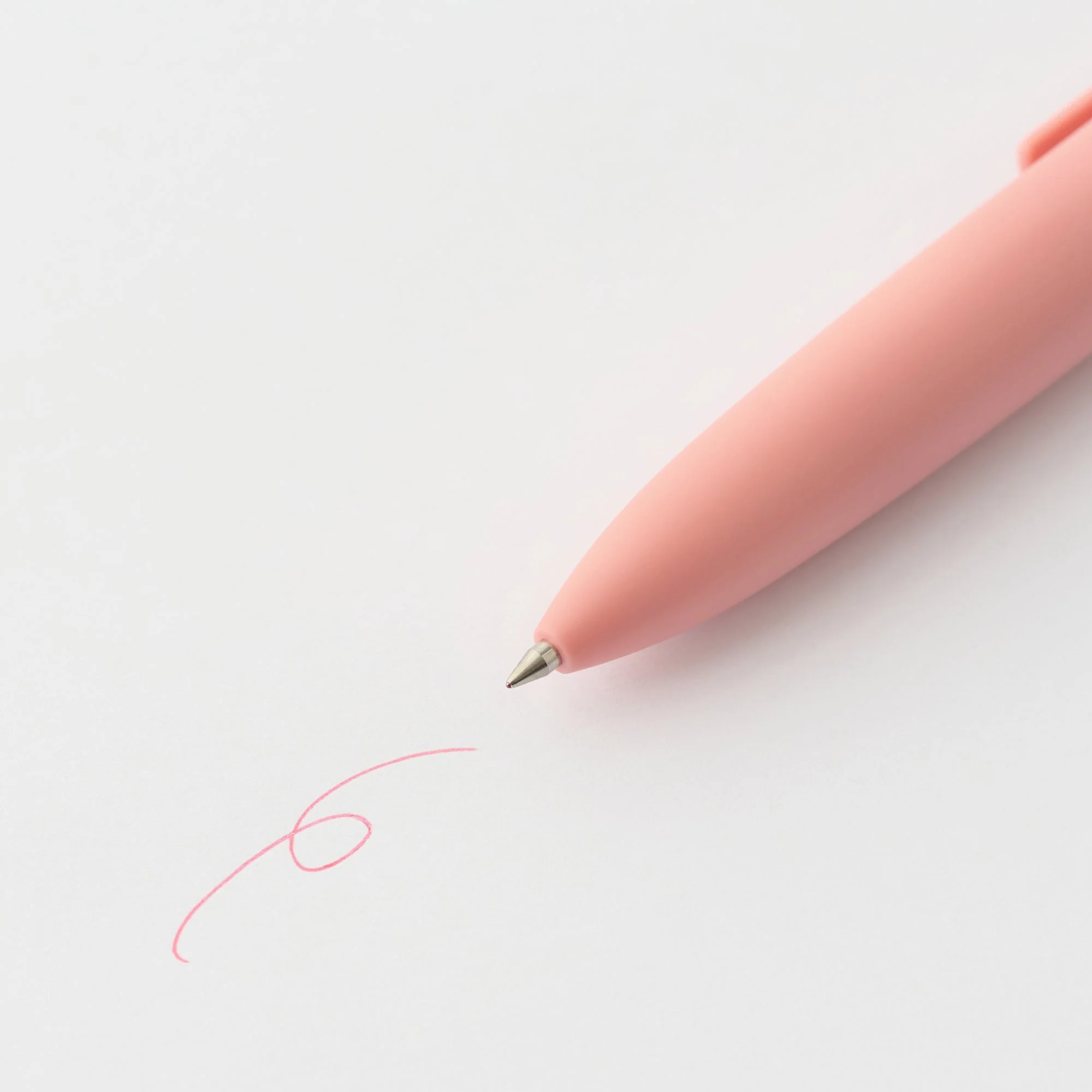 Compact Gel Ink Ballpoint Pen Knock Type 0.5 mm - Pink - Image 2