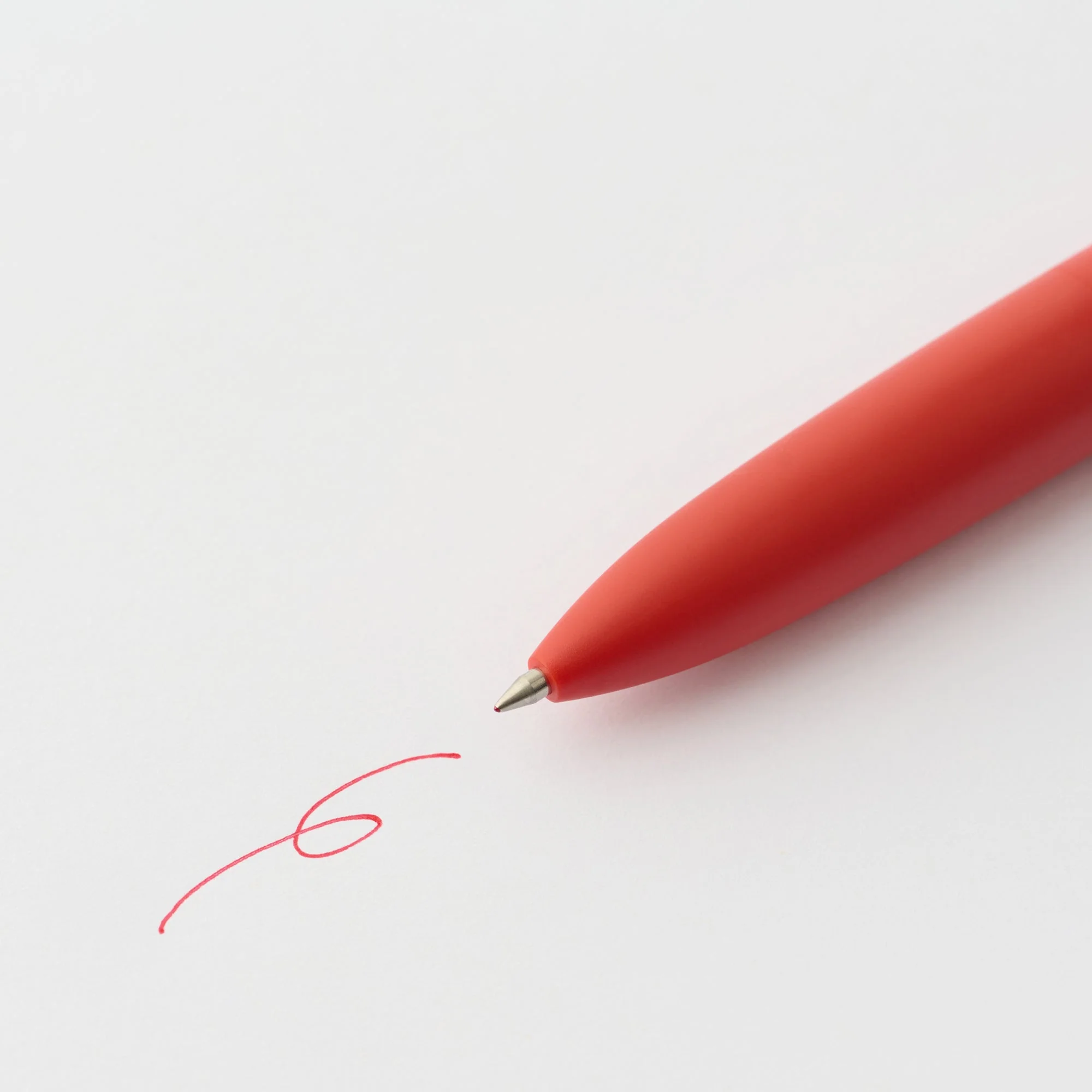 Compact Gel Ink Ballpoint Pen Knock Type 0.5 mm - Red - Image 2