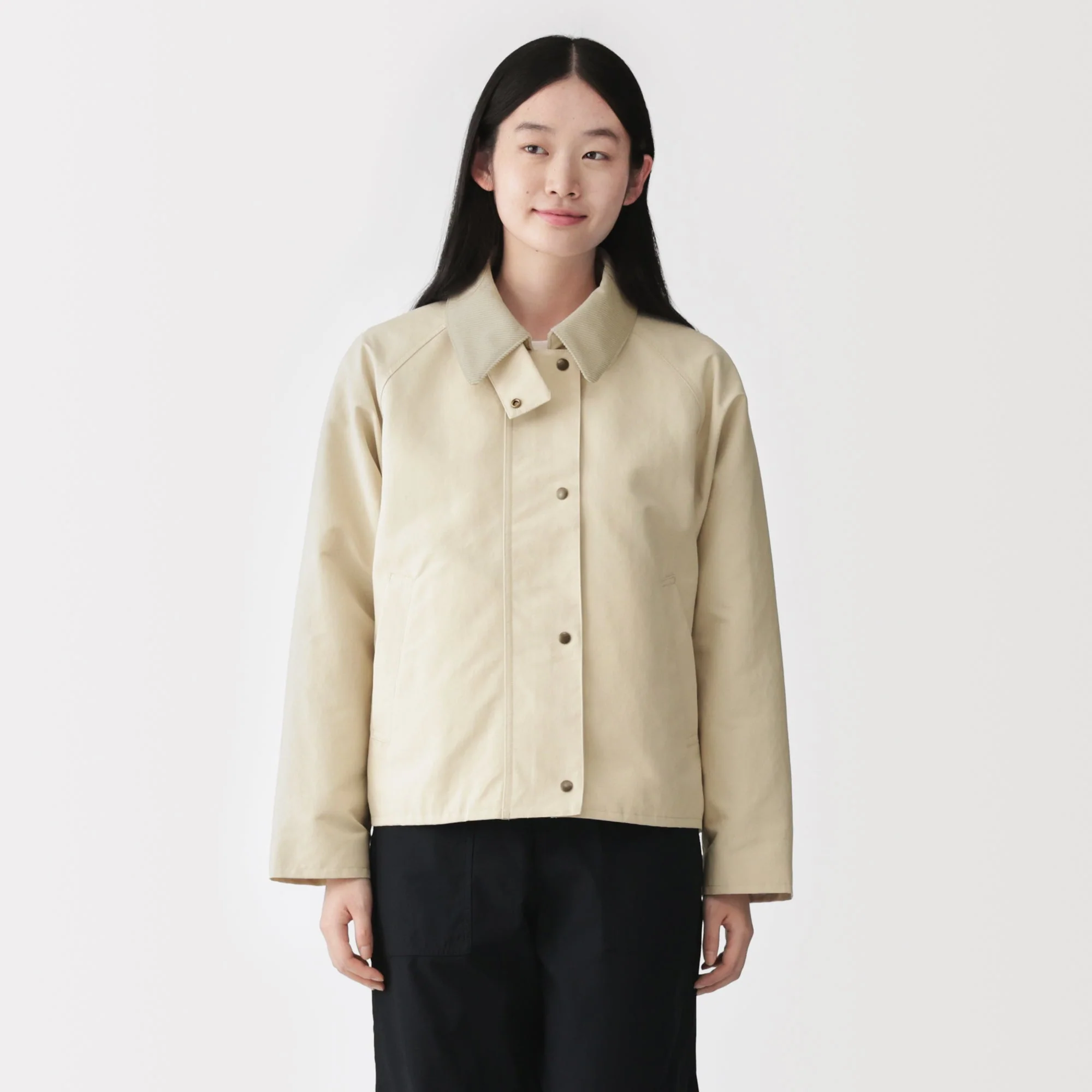 Corduroy Collar Short Blouson - Image 12
