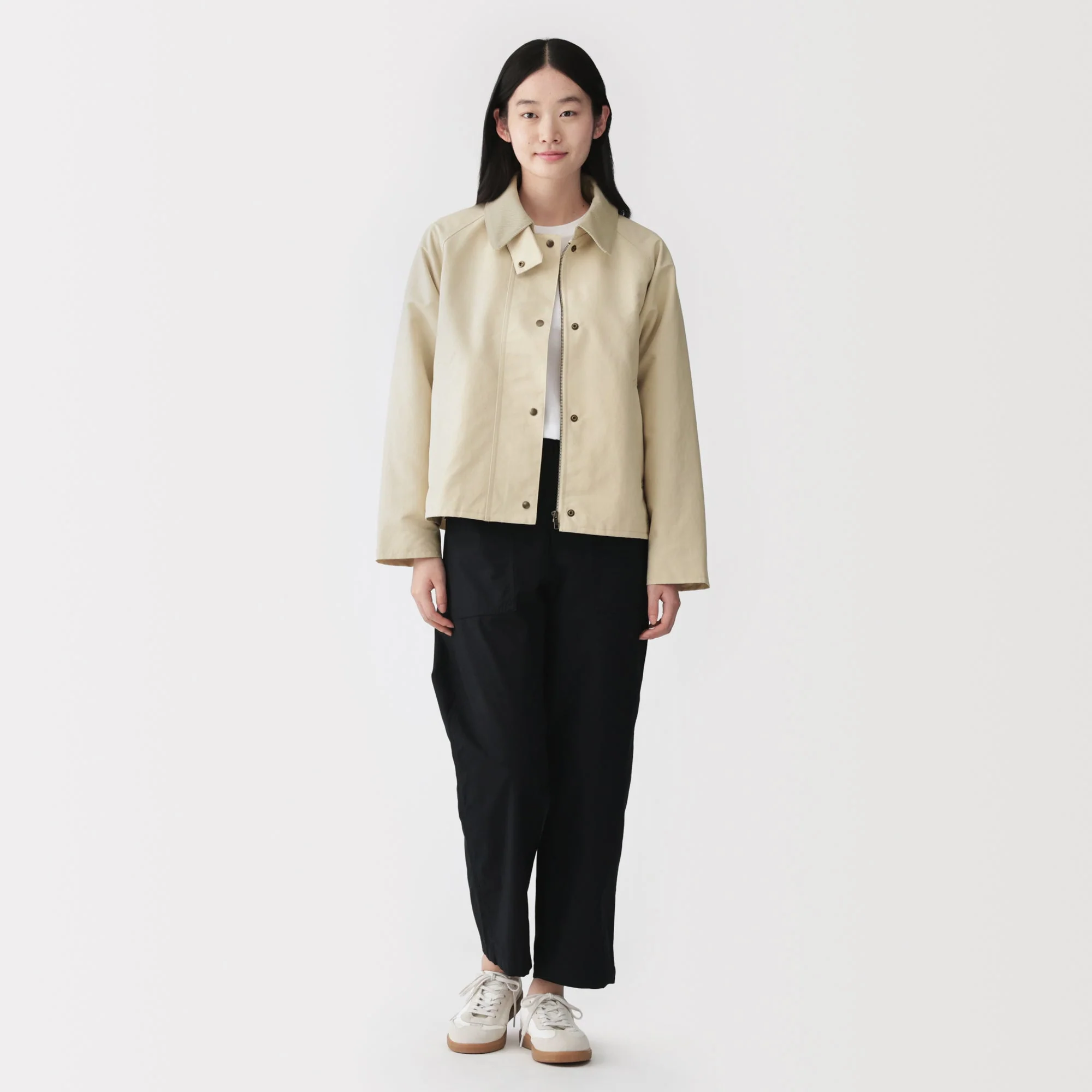 Corduroy Collar Short Blouson - Image 13