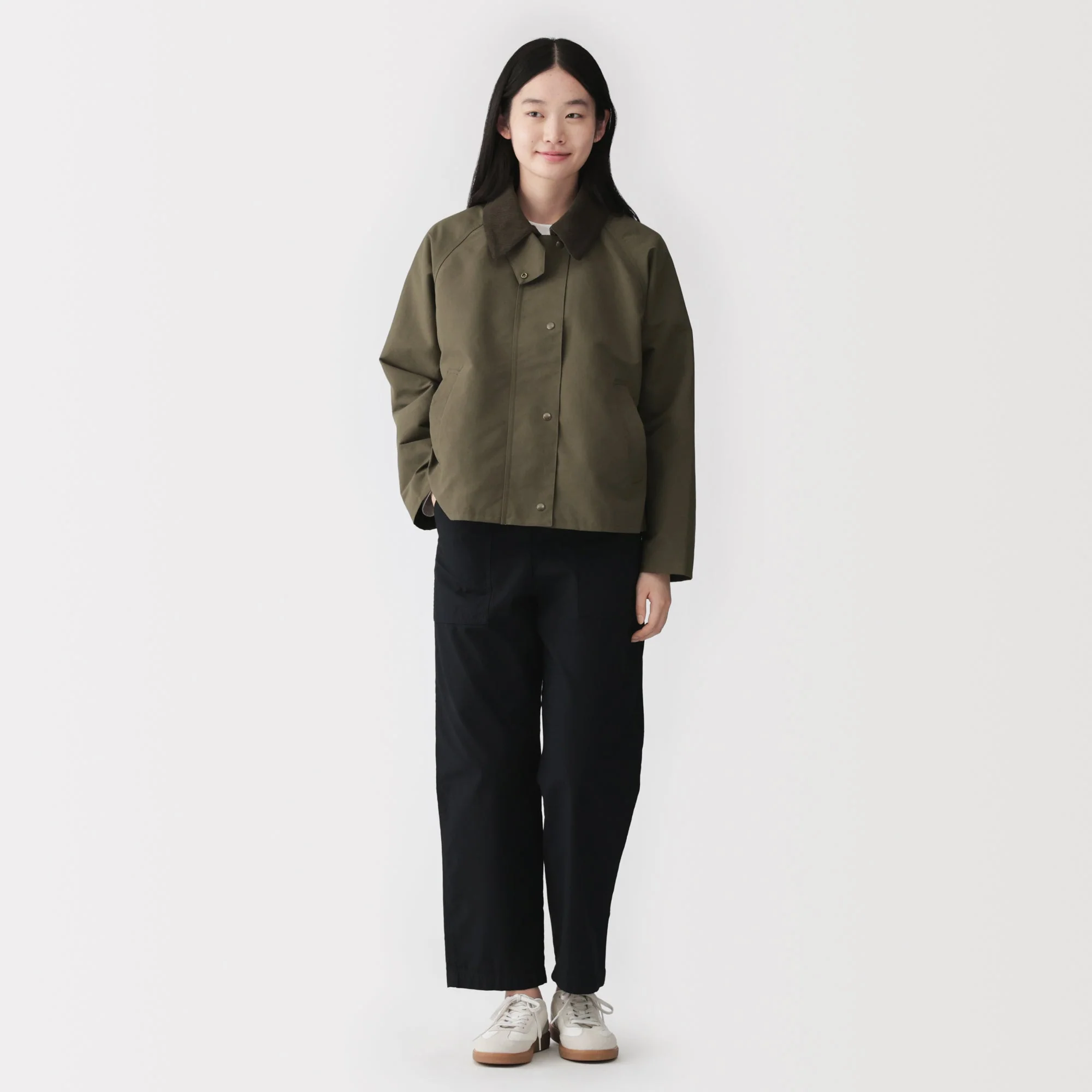 Corduroy Collar Short Blouson - Image 22