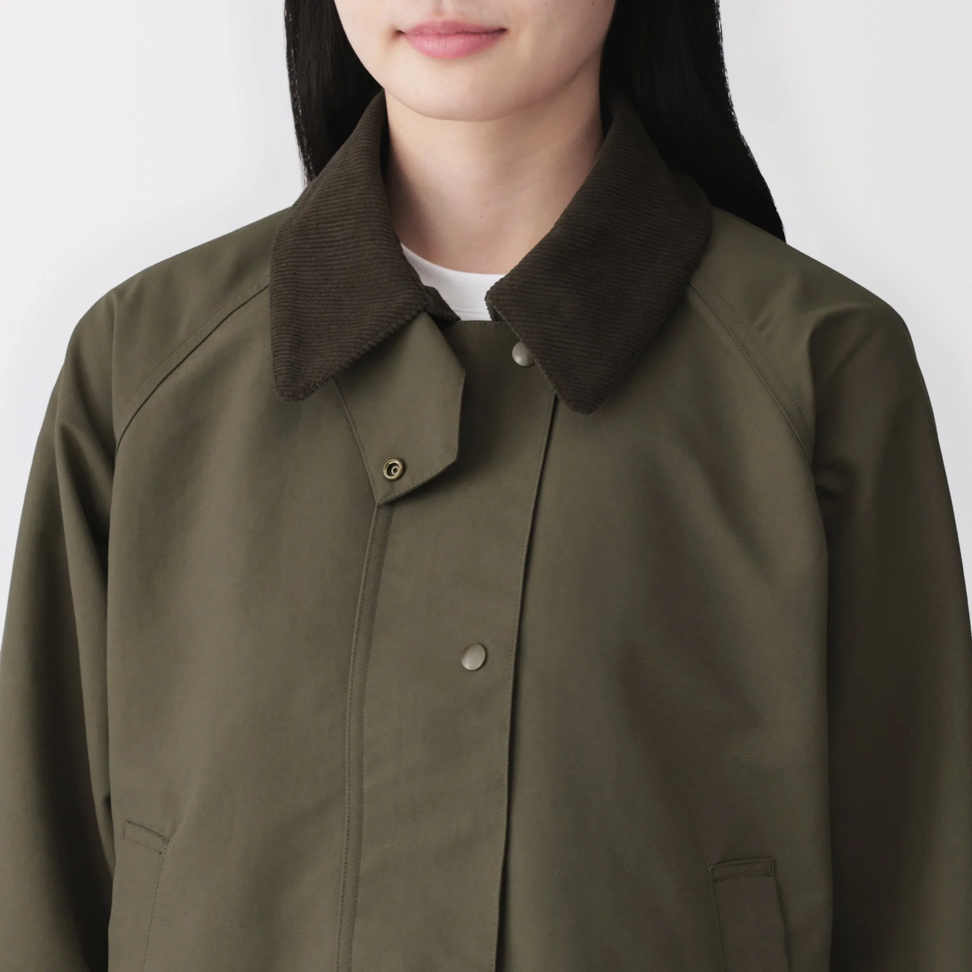 Corduroy Collar Short Blouson - Image 7