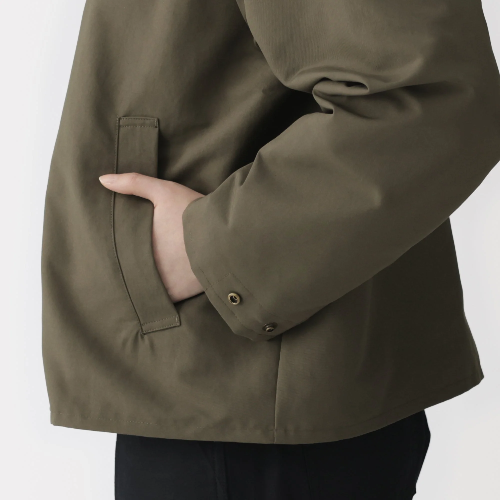 Corduroy Collar Short Blouson - Image 9