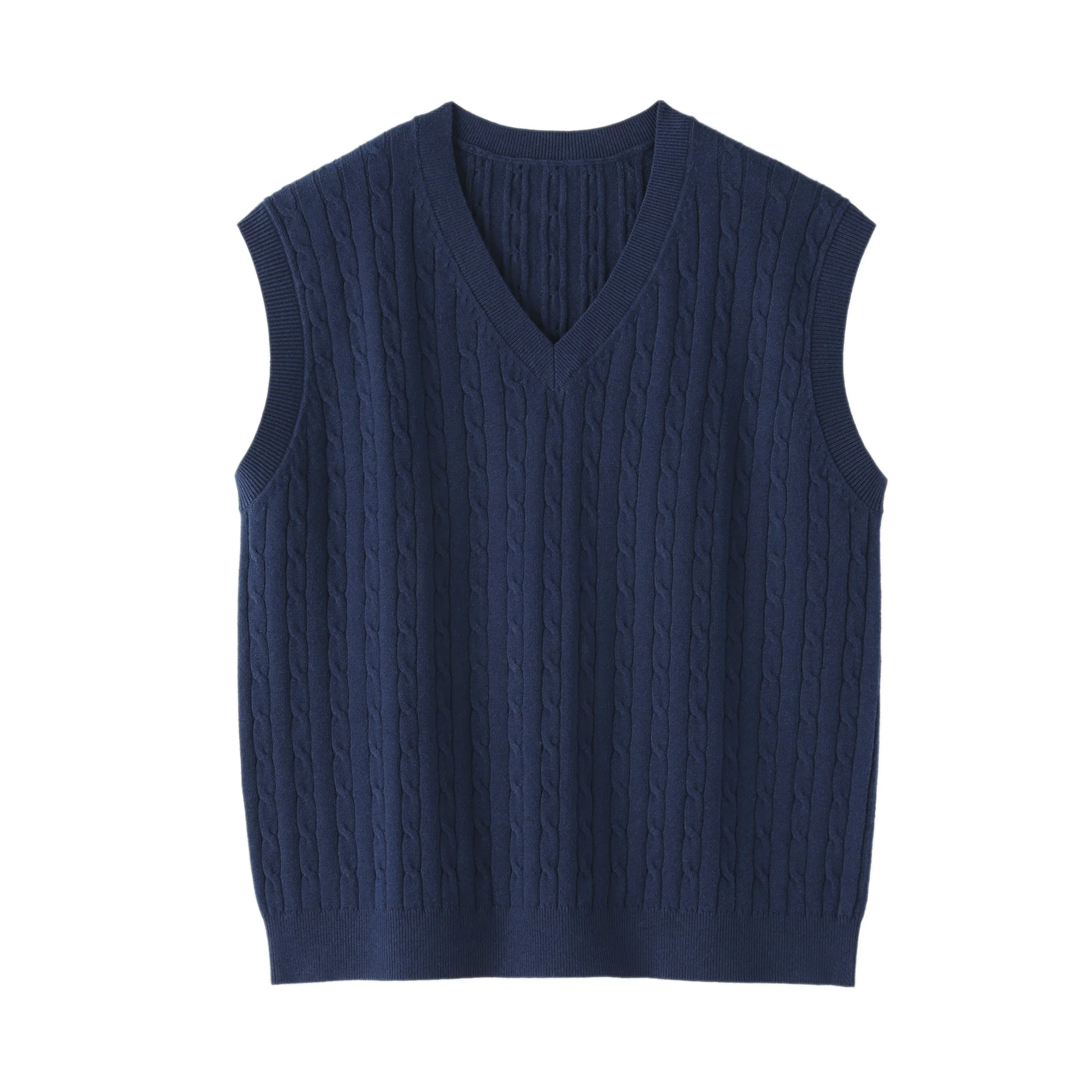 Cotton Blend Cable Vest - Image 16