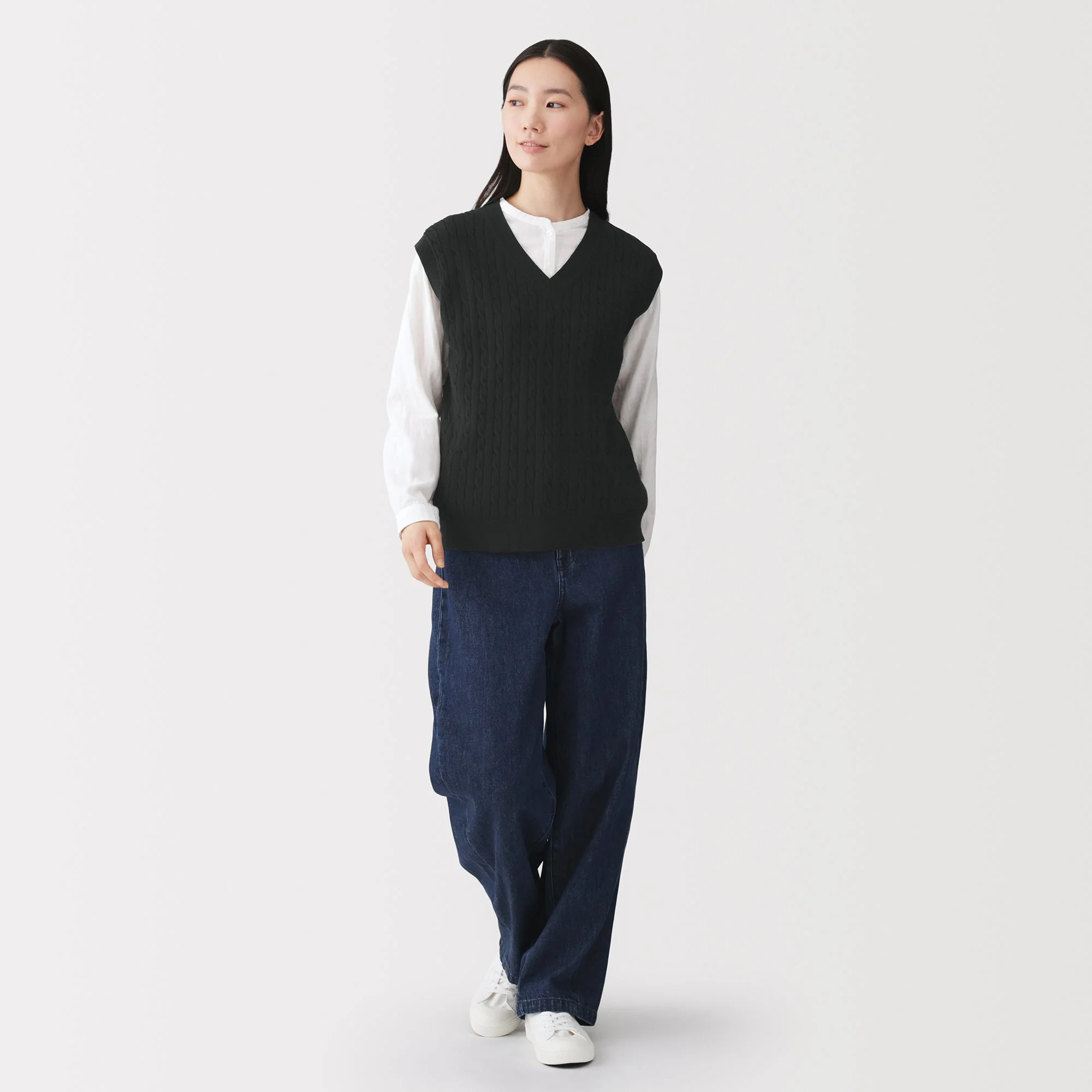 Cotton Blend Cable Vest - Image 4
