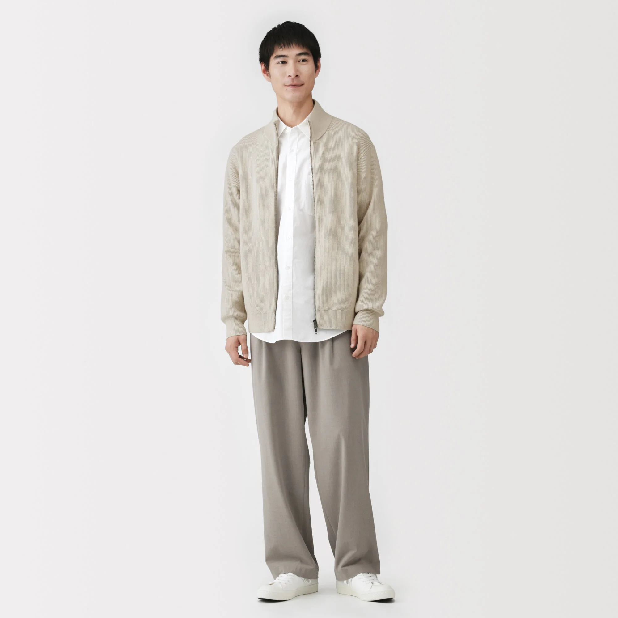 Cotton Blend Full-Zip Cardigan - Image 4