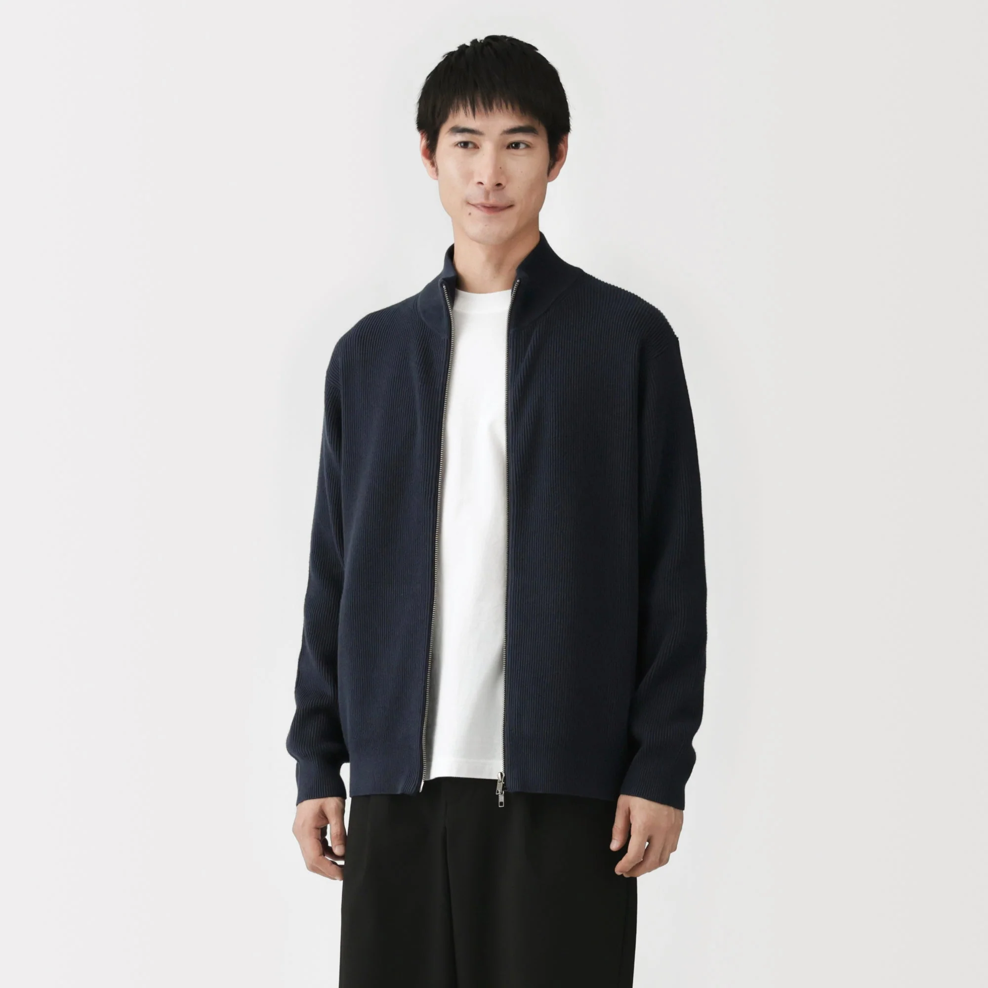 Cotton Blend Full-Zip Cardigan - Image 8