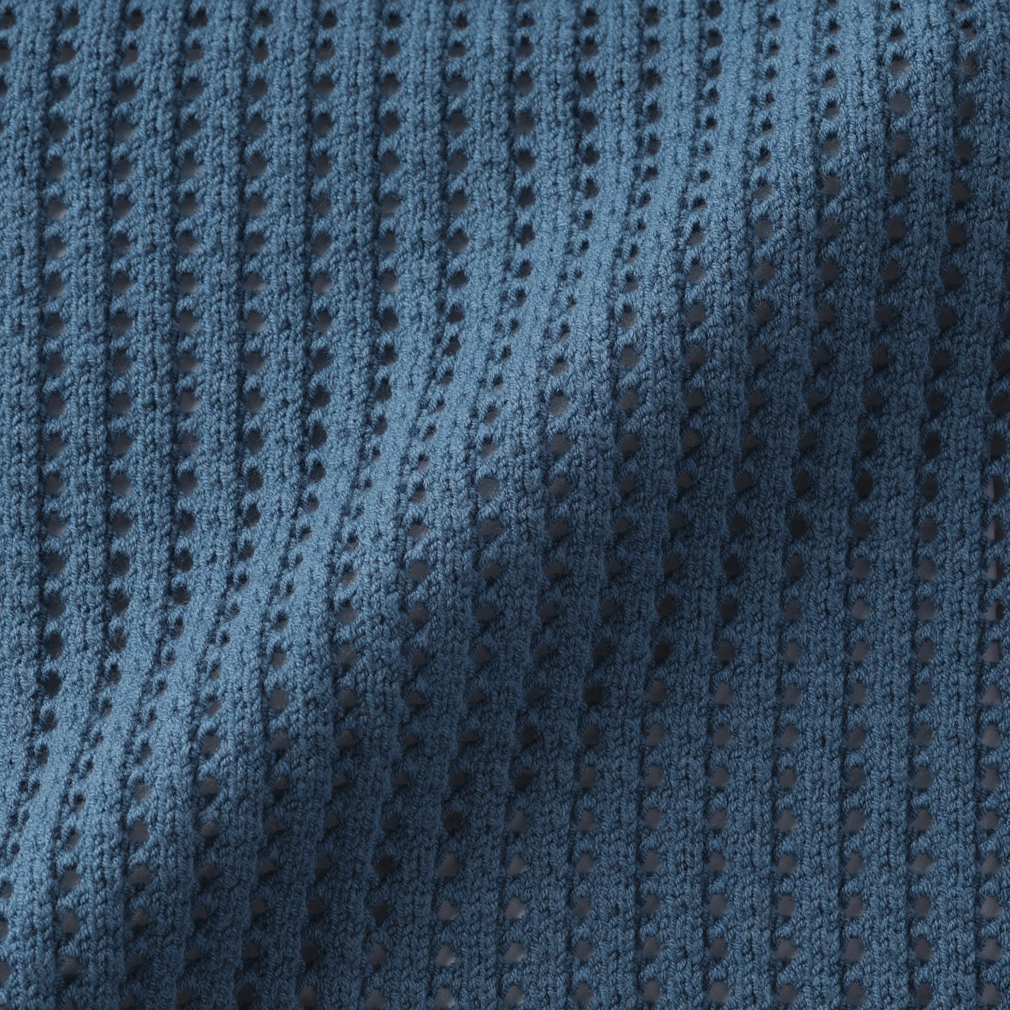 Cotton Blend Mesh Polo Cardigan - Image 32