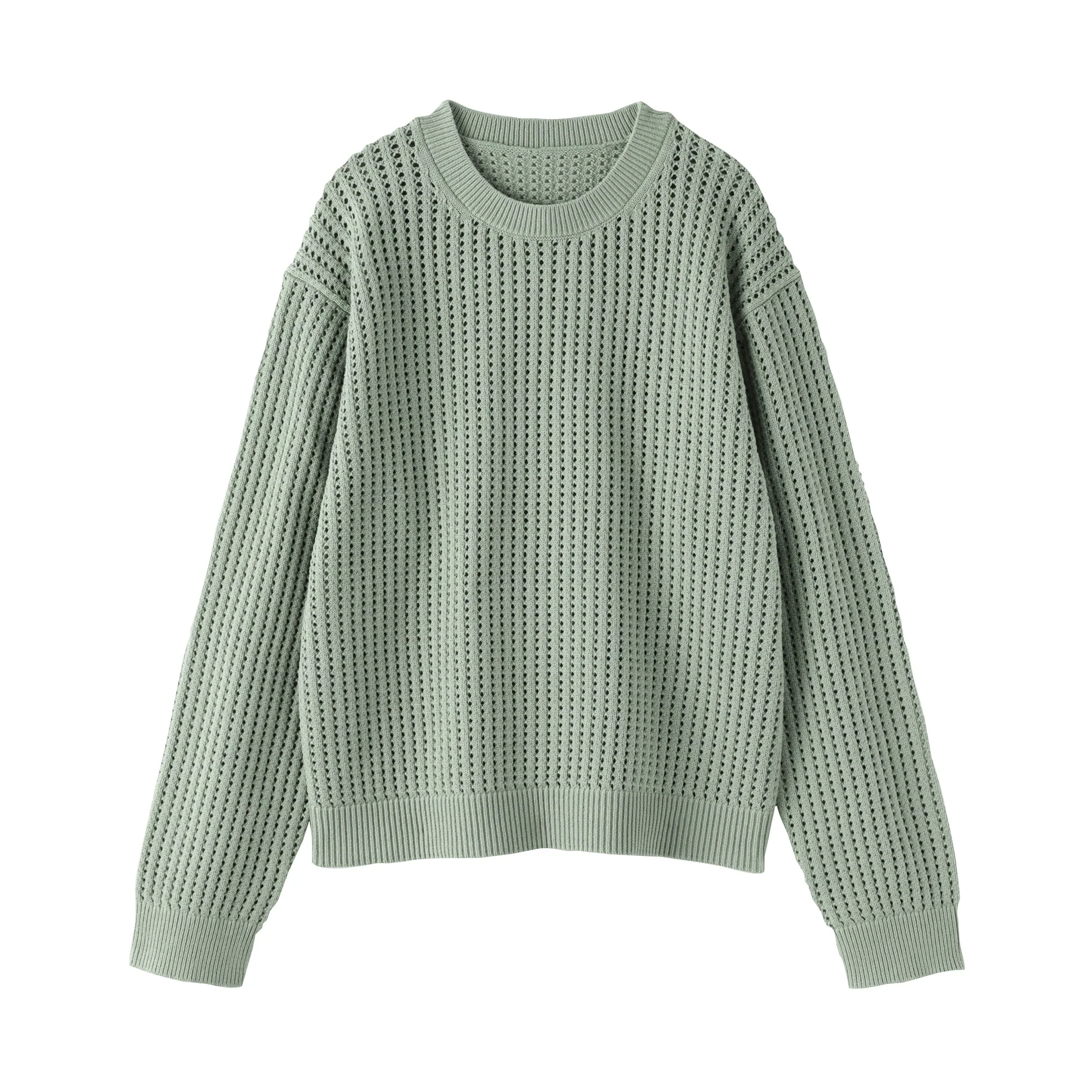 Cotton Blend Mesh Sweater - Image 42