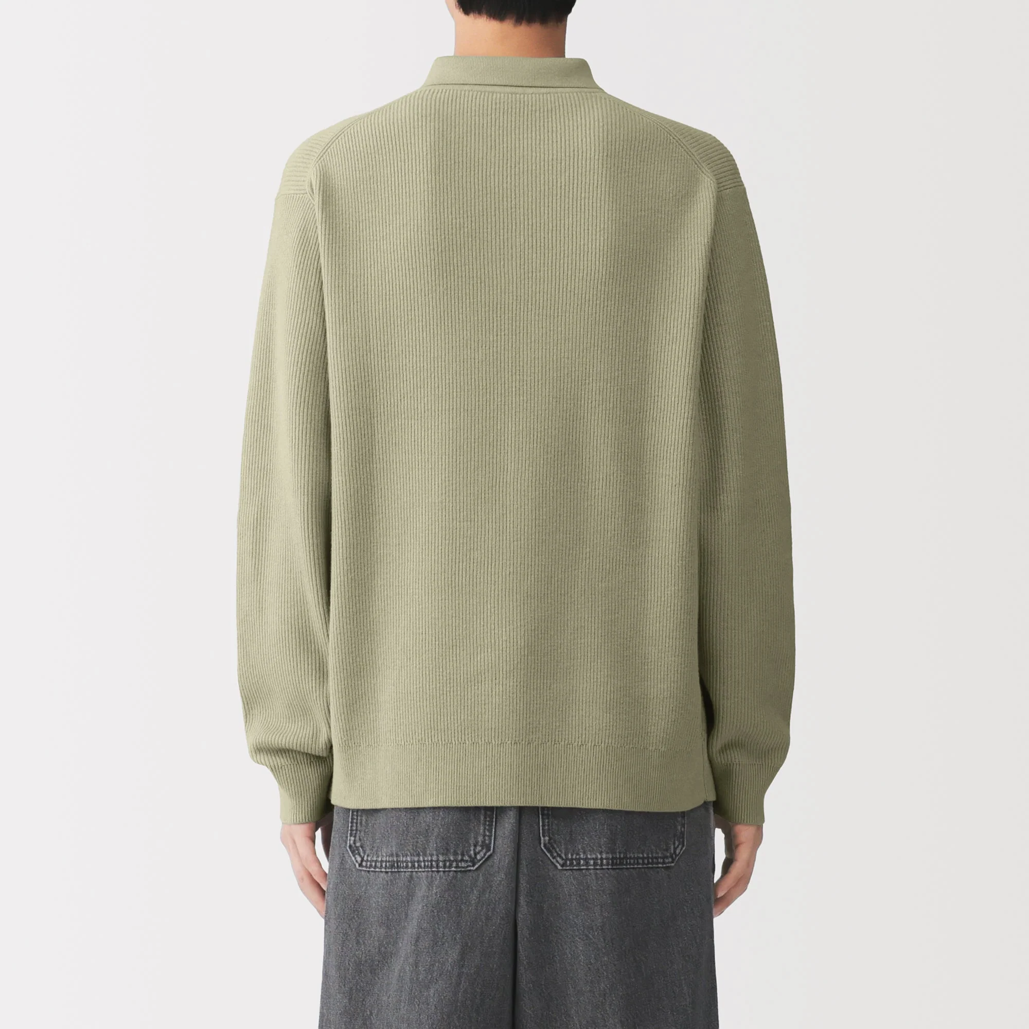Cotton Blend Polo Sweater - Image 6