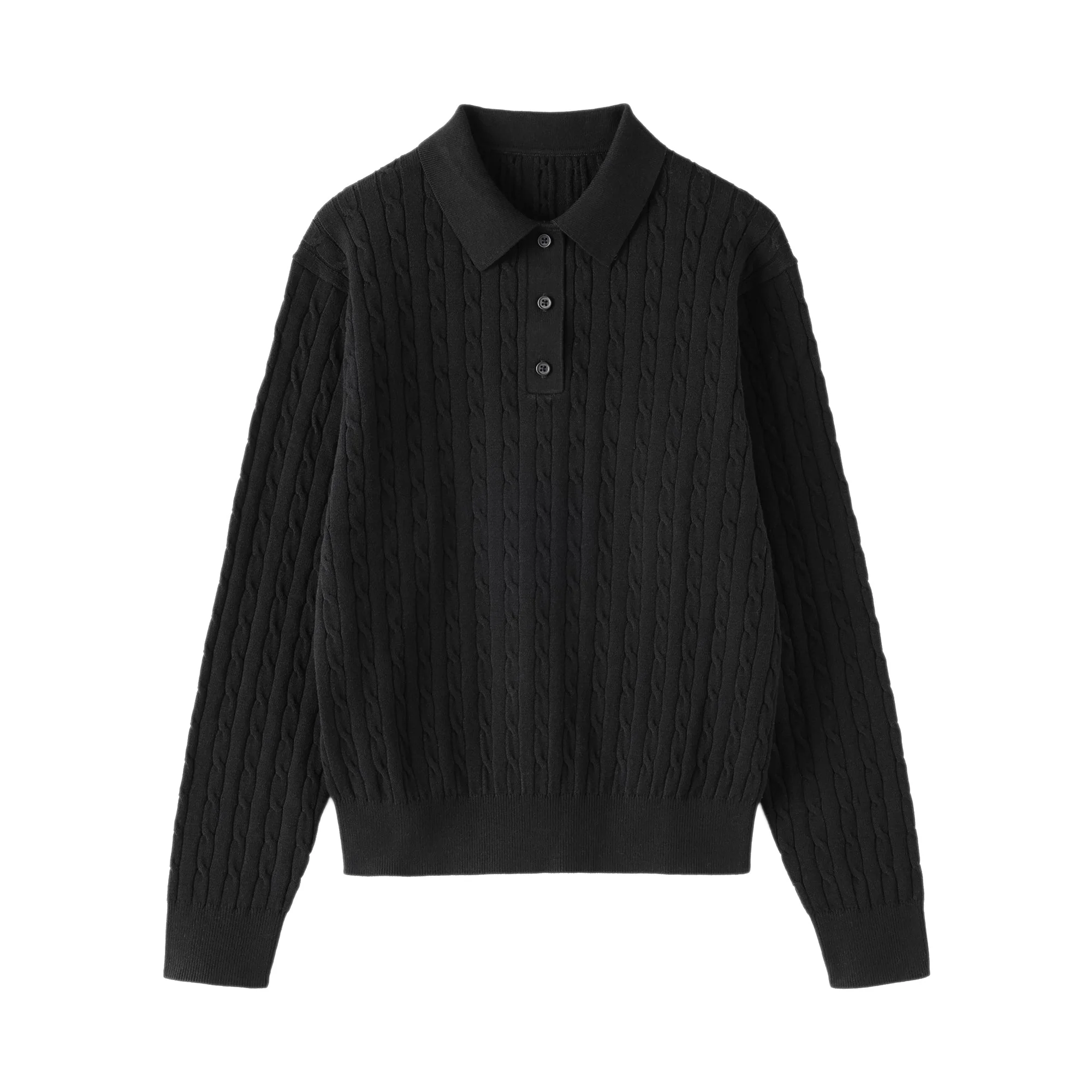 Cotton Blend Polo Sweater - Image 16