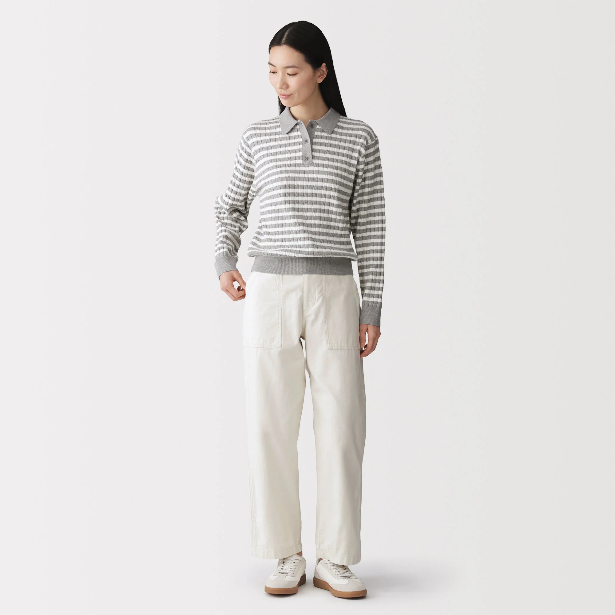 Cotton Blend Polo Sweater - Image 25