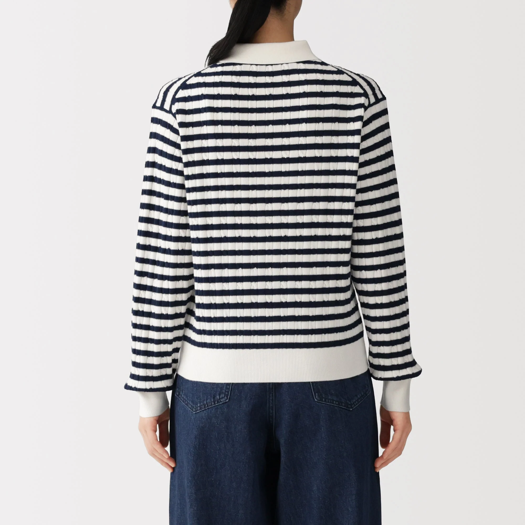Cotton Blend Polo Sweater - Image 6