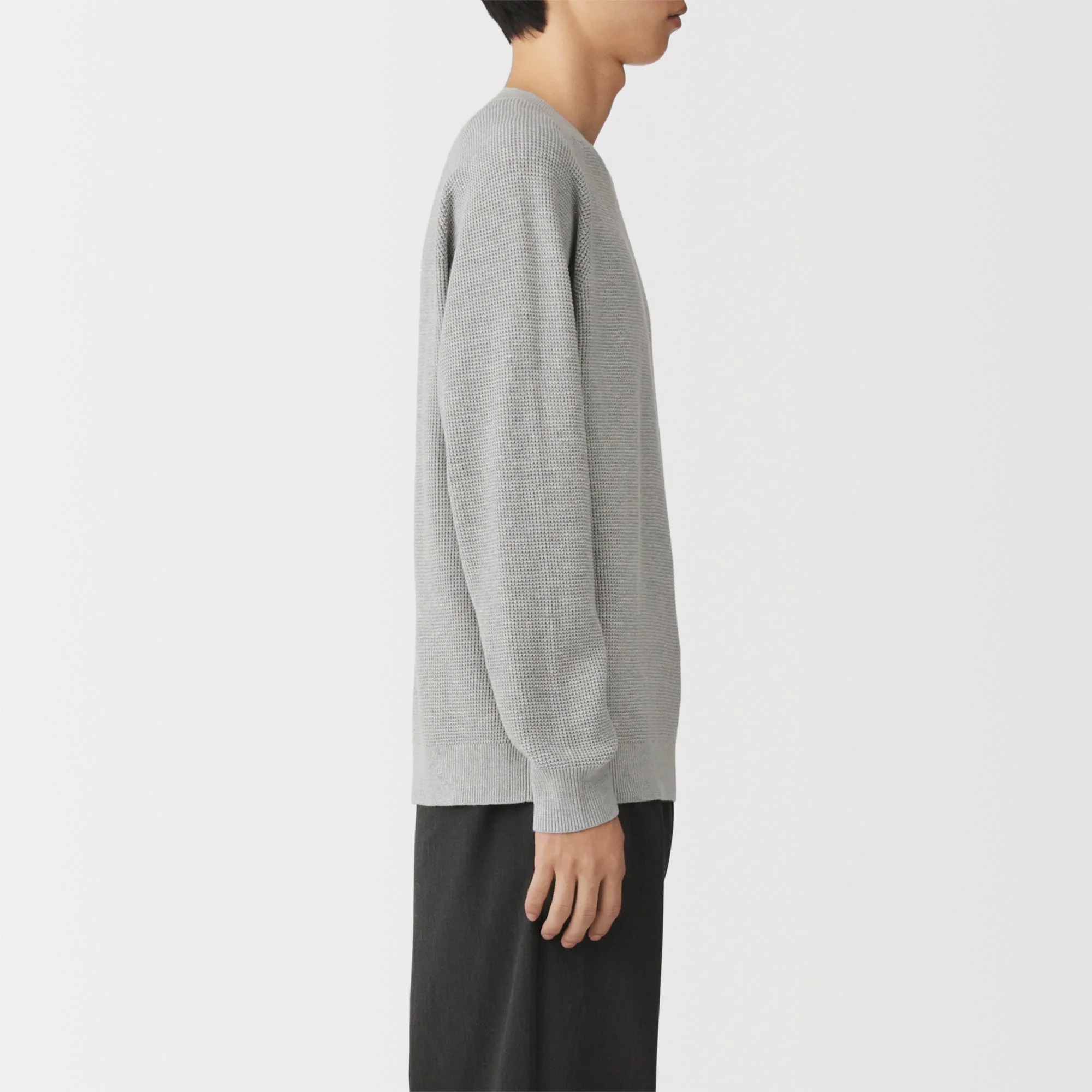Cotton Blend Waffle Sweater - Image 12