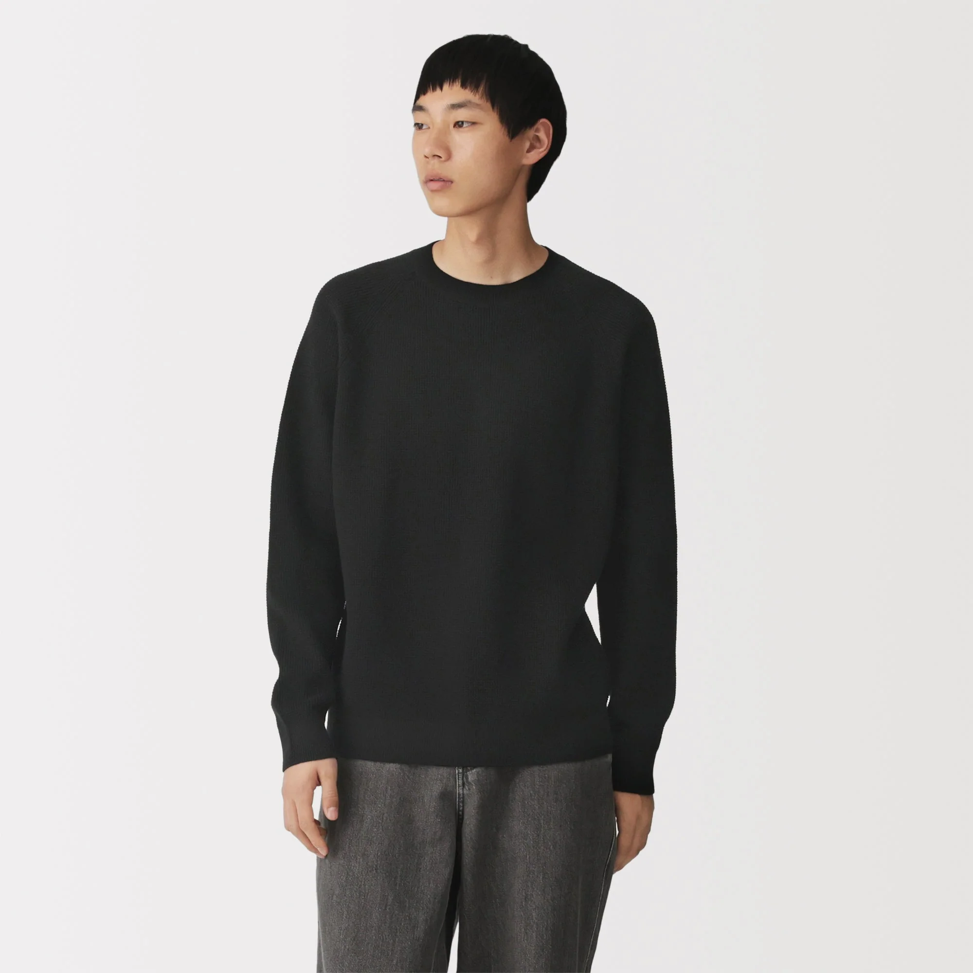 Cotton Blend Waffle Sweater - Image 17