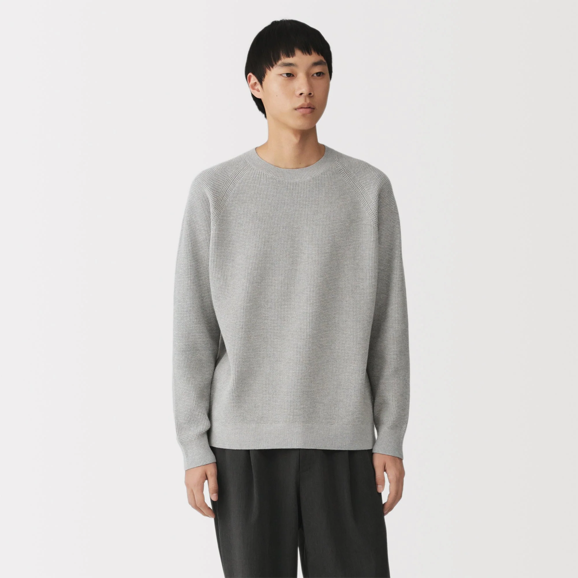 Cotton Blend Waffle Sweater - Image 24
