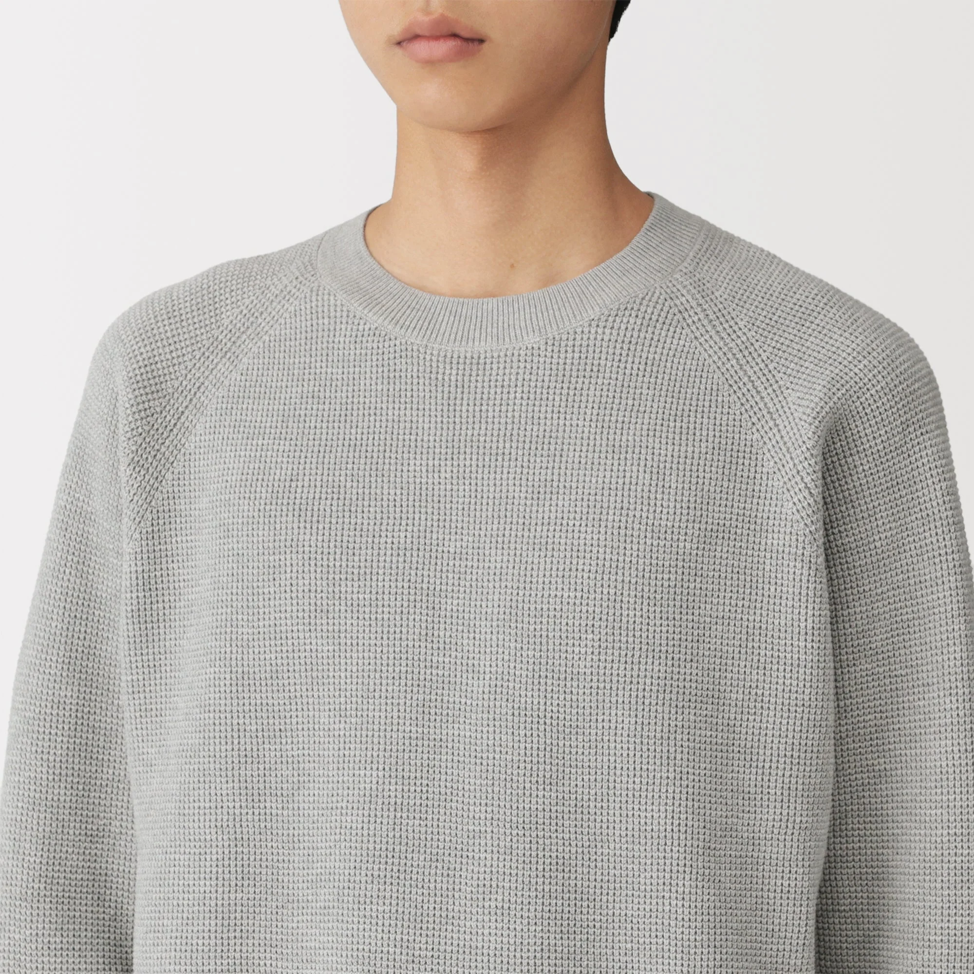 Cotton Blend Waffle Sweater - Image 7