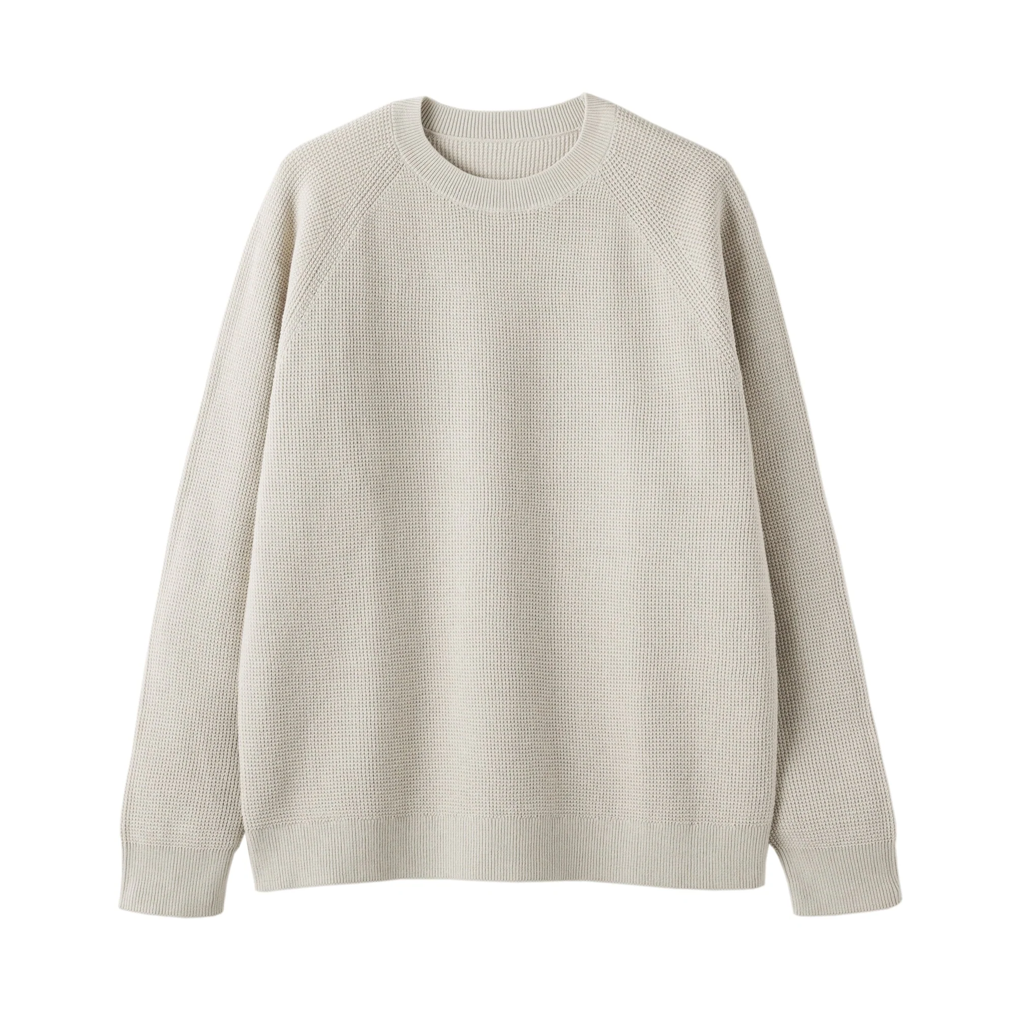 Cotton Blend Waffle Sweater - Image 9