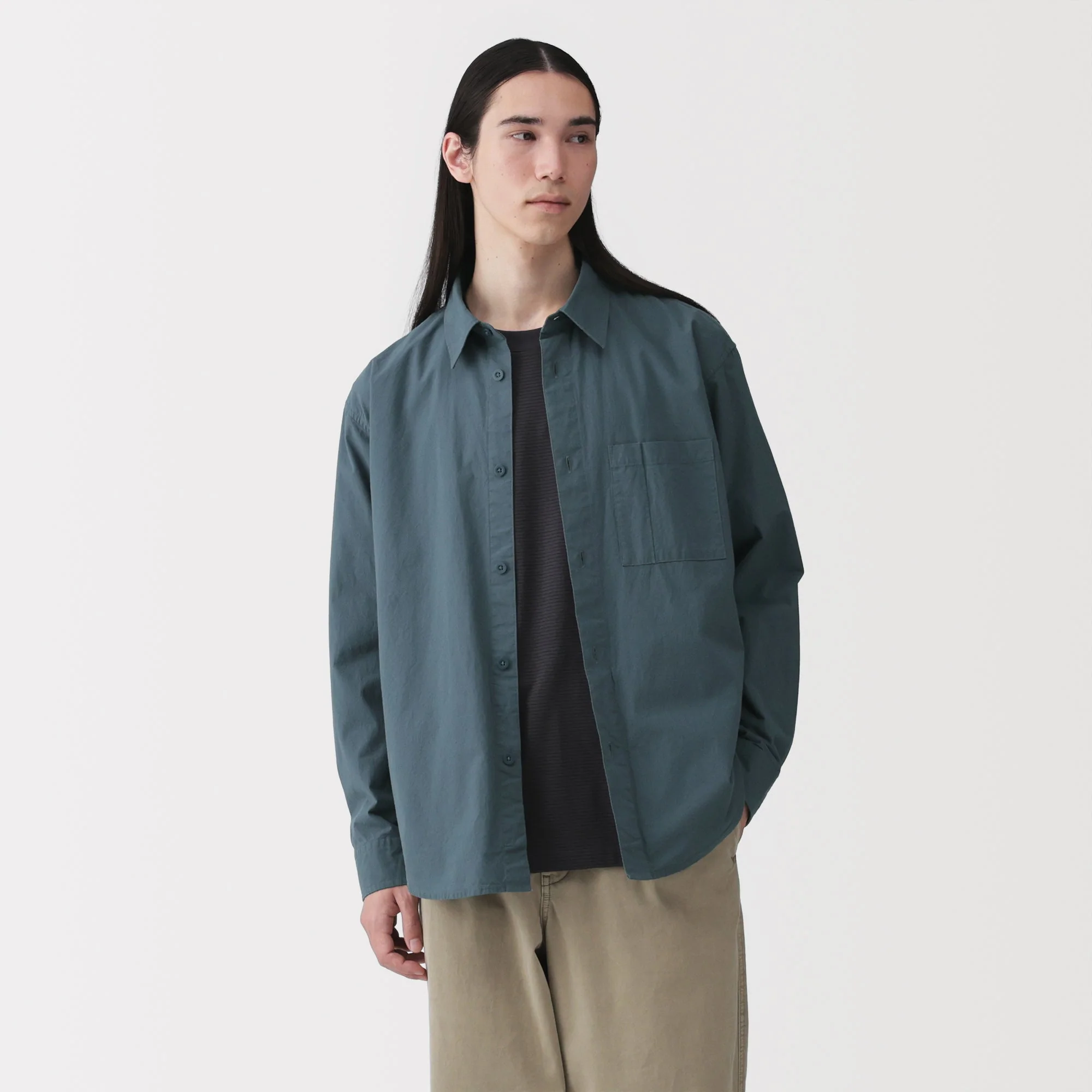 Cotton Broadcloth Overshirt - Image 3