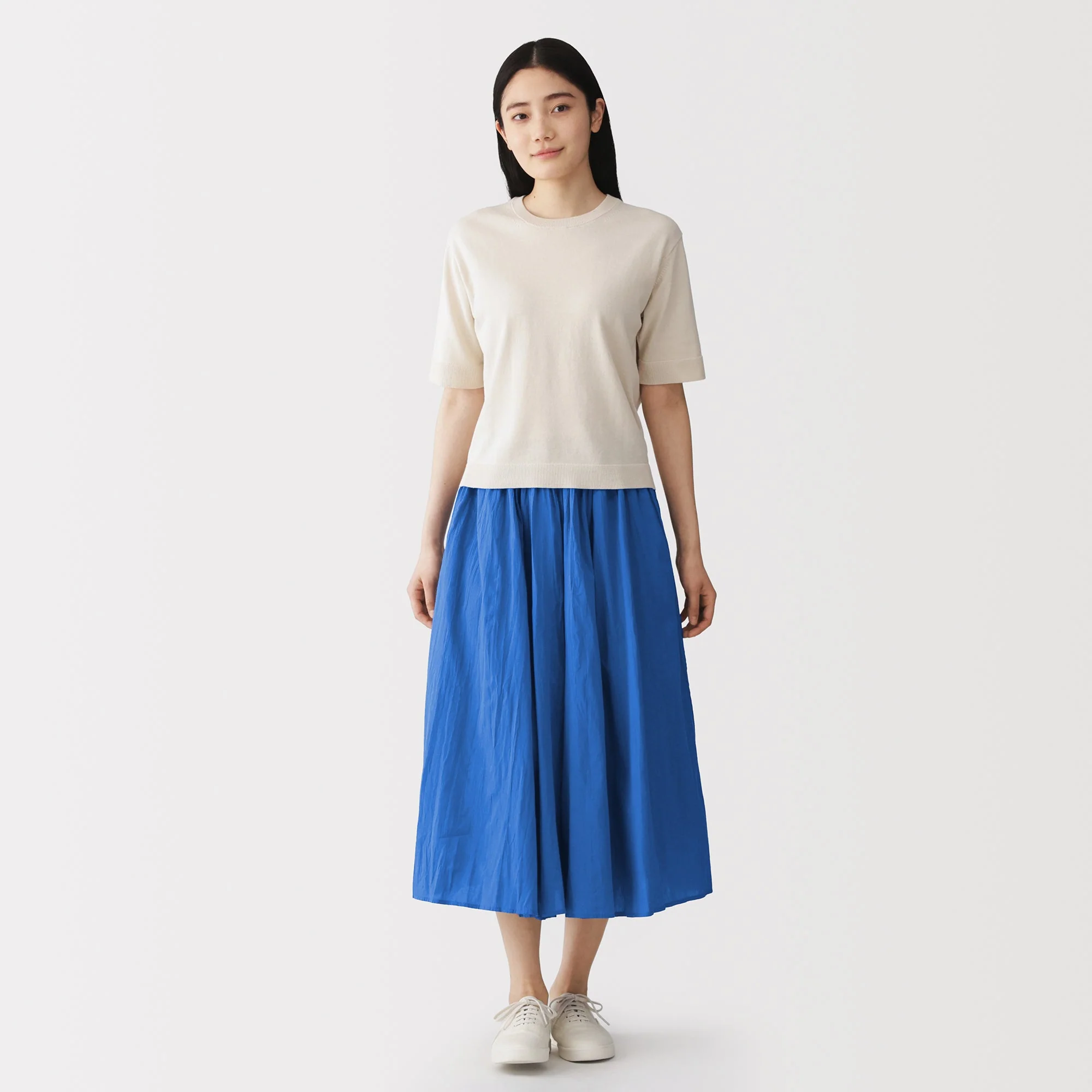 Cotton Crepe Skirt Pants - Image 16