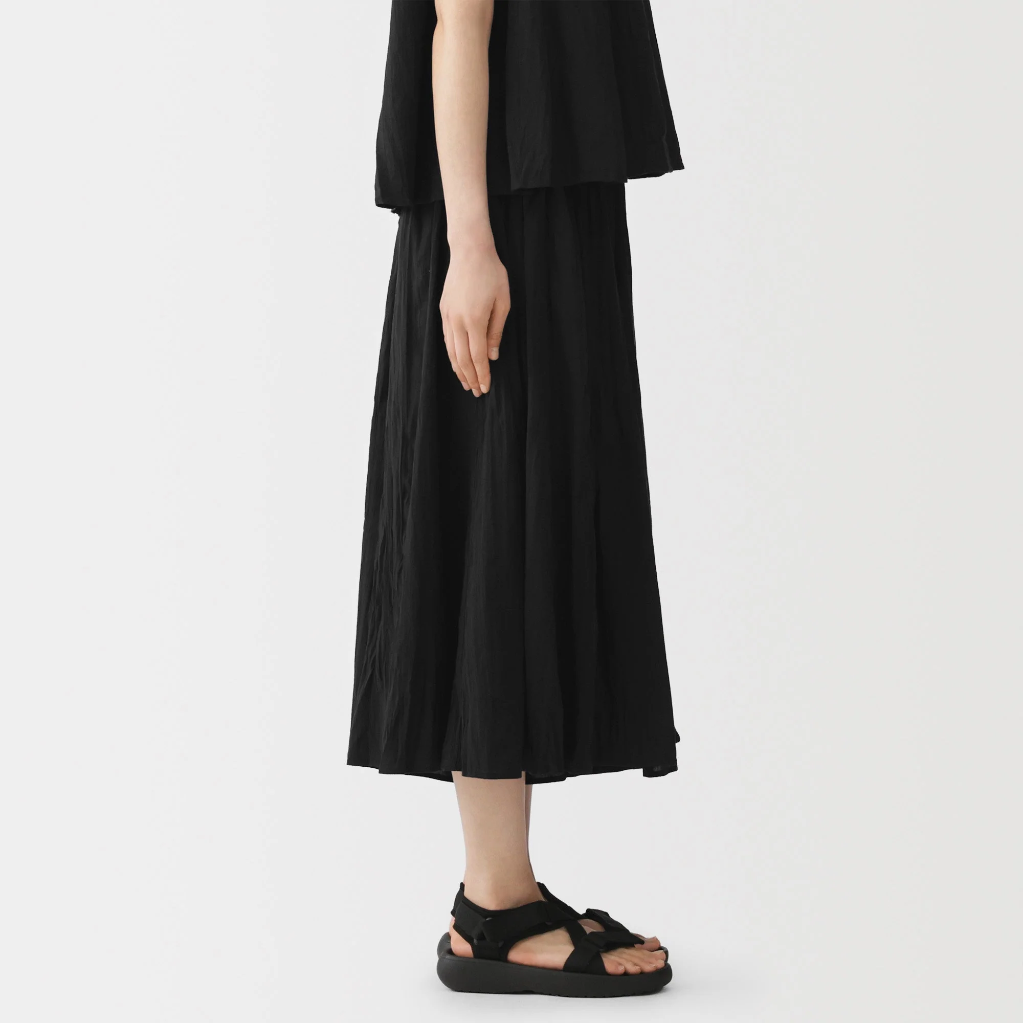 Cotton Crepe Skirt Pants - Image 17