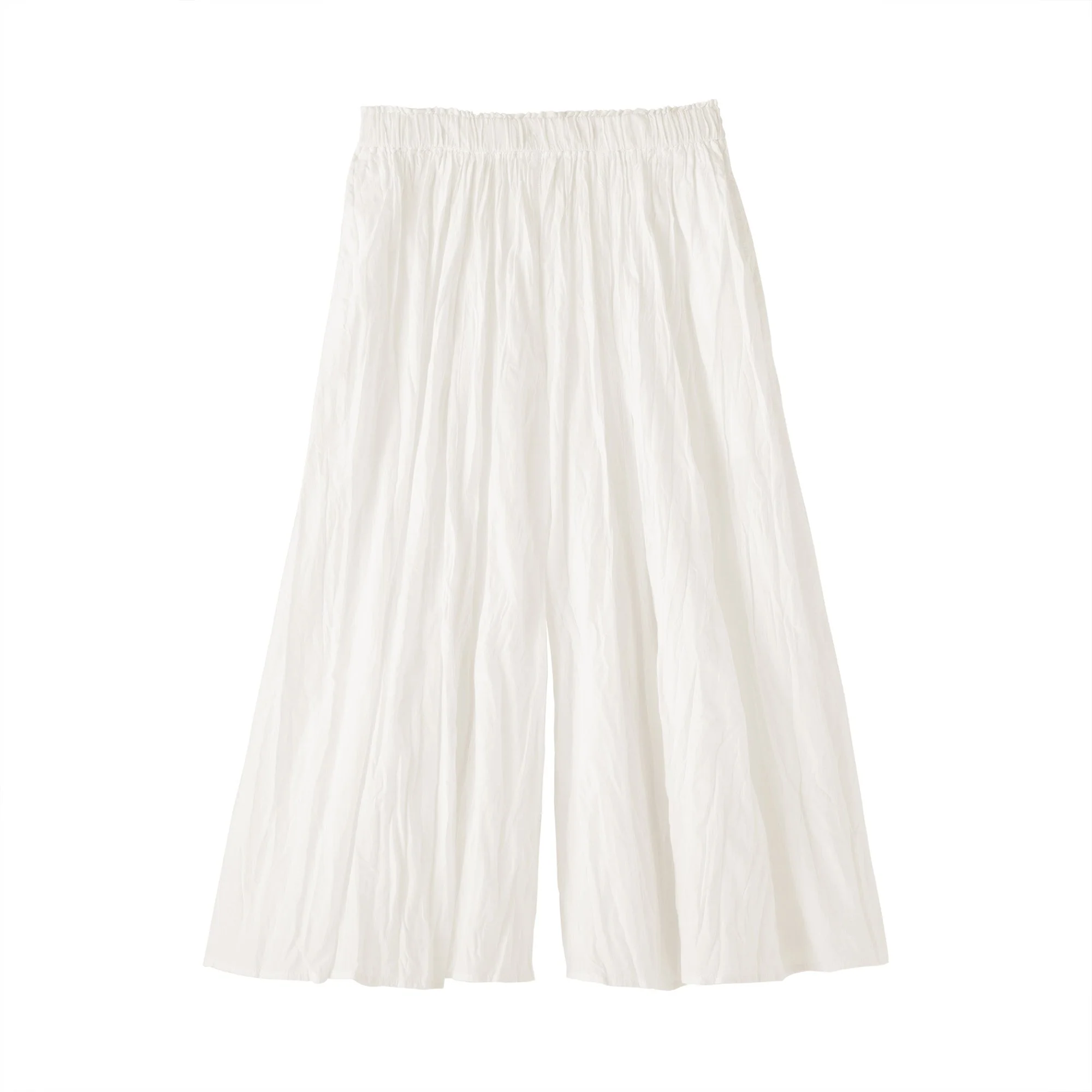 Cotton Crepe Skirt Pants - Image 36