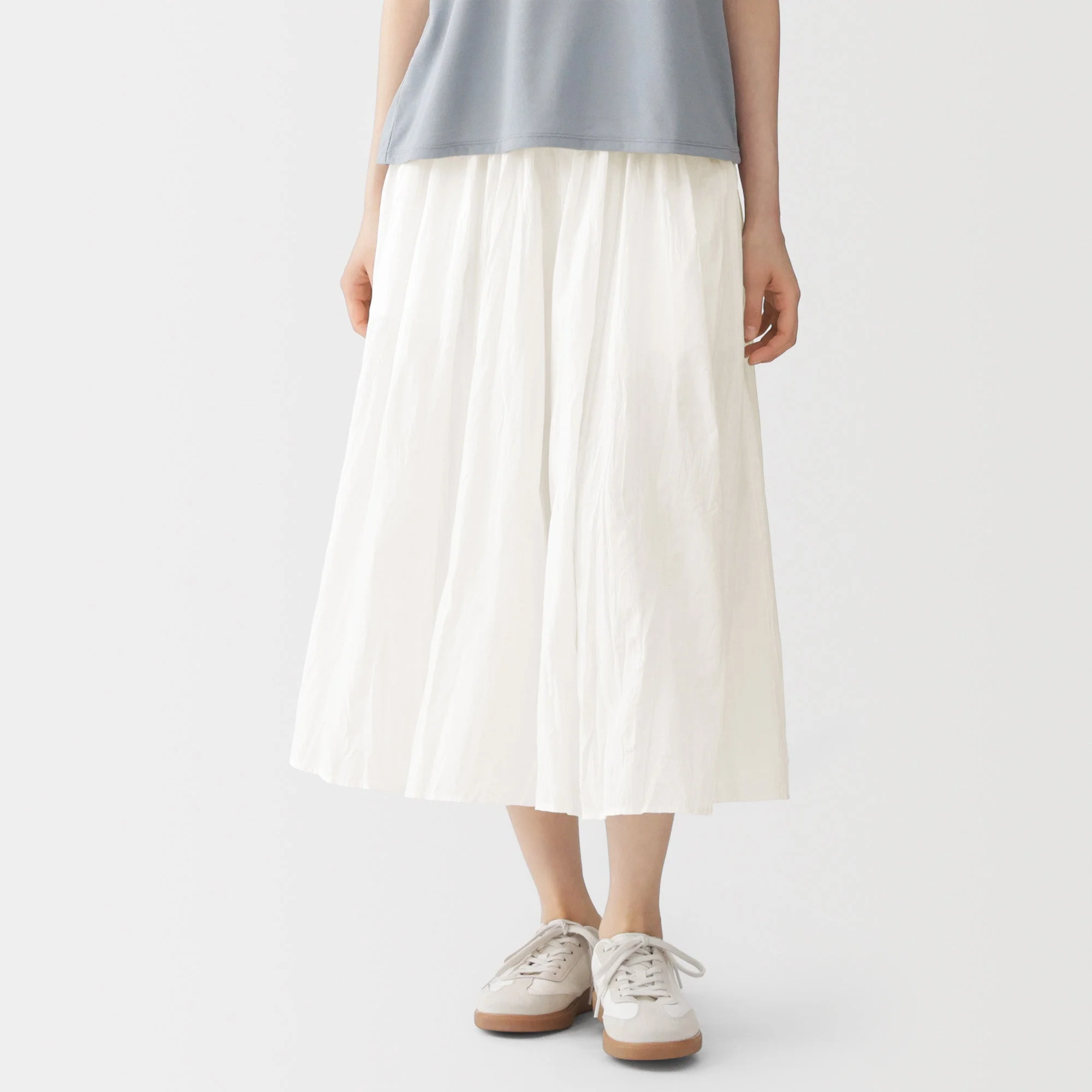 Cotton Crepe Skirt Pants - Image 37