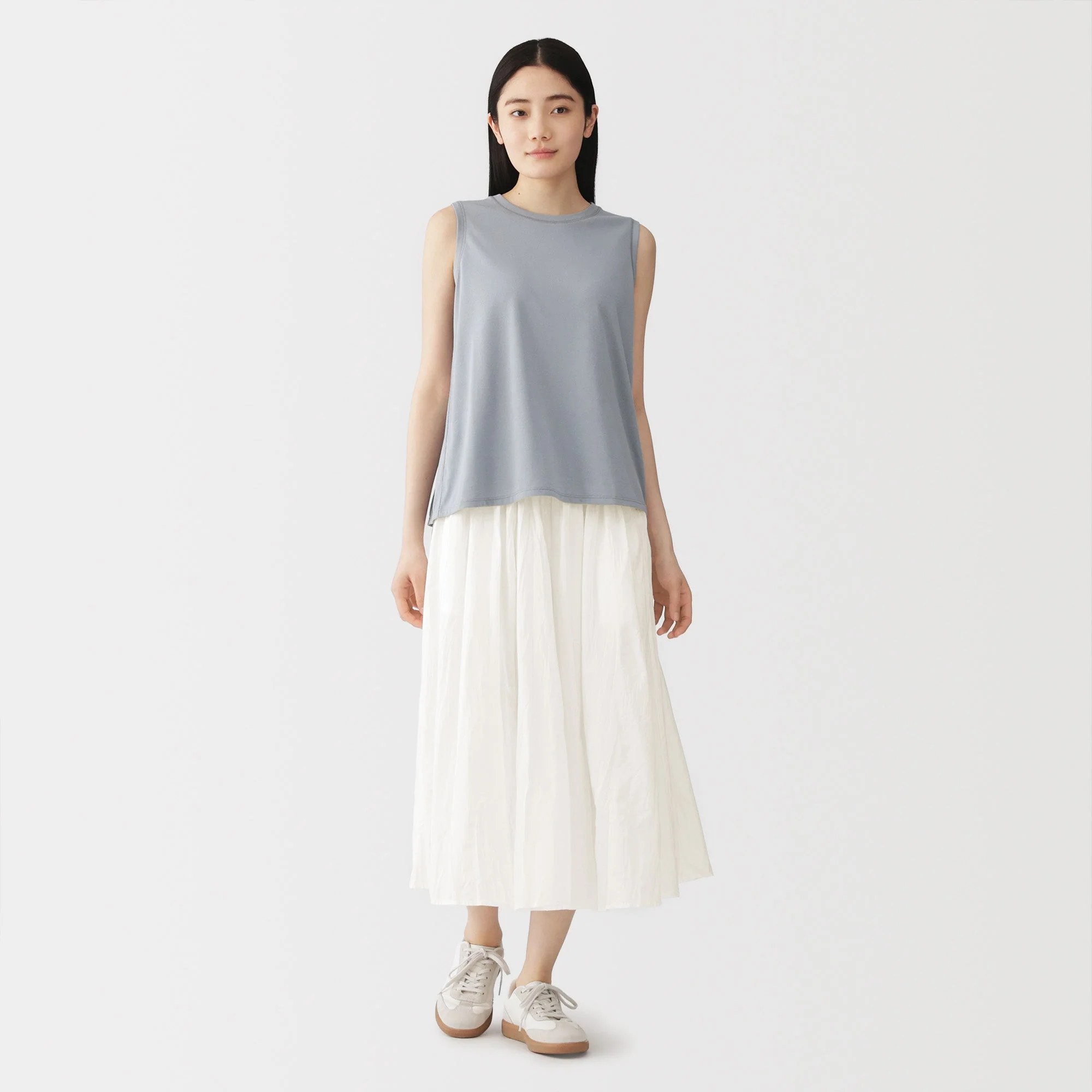 Cotton Crepe Skirt Pants - Image 38