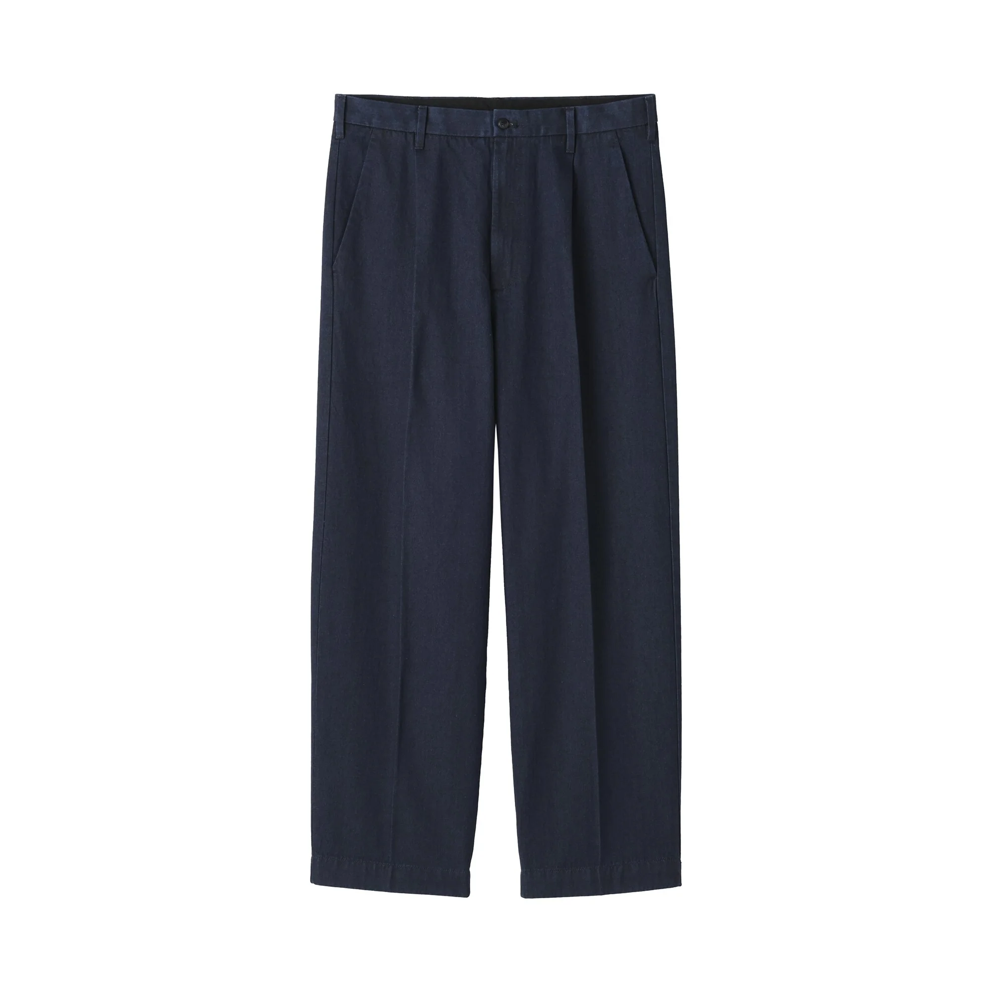 Cotton Denim Wide Pants - Image 2