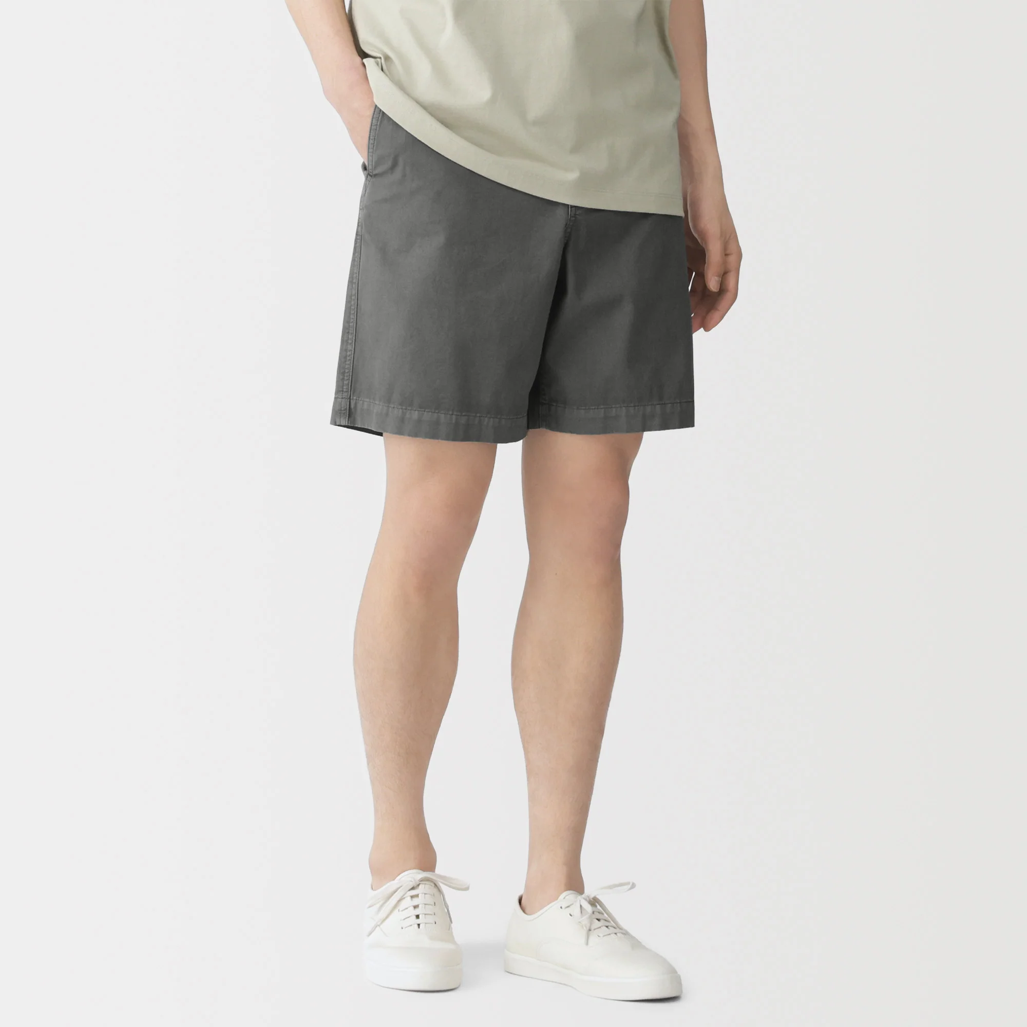 Cotton Garment-Dyed Shorts - Image 3