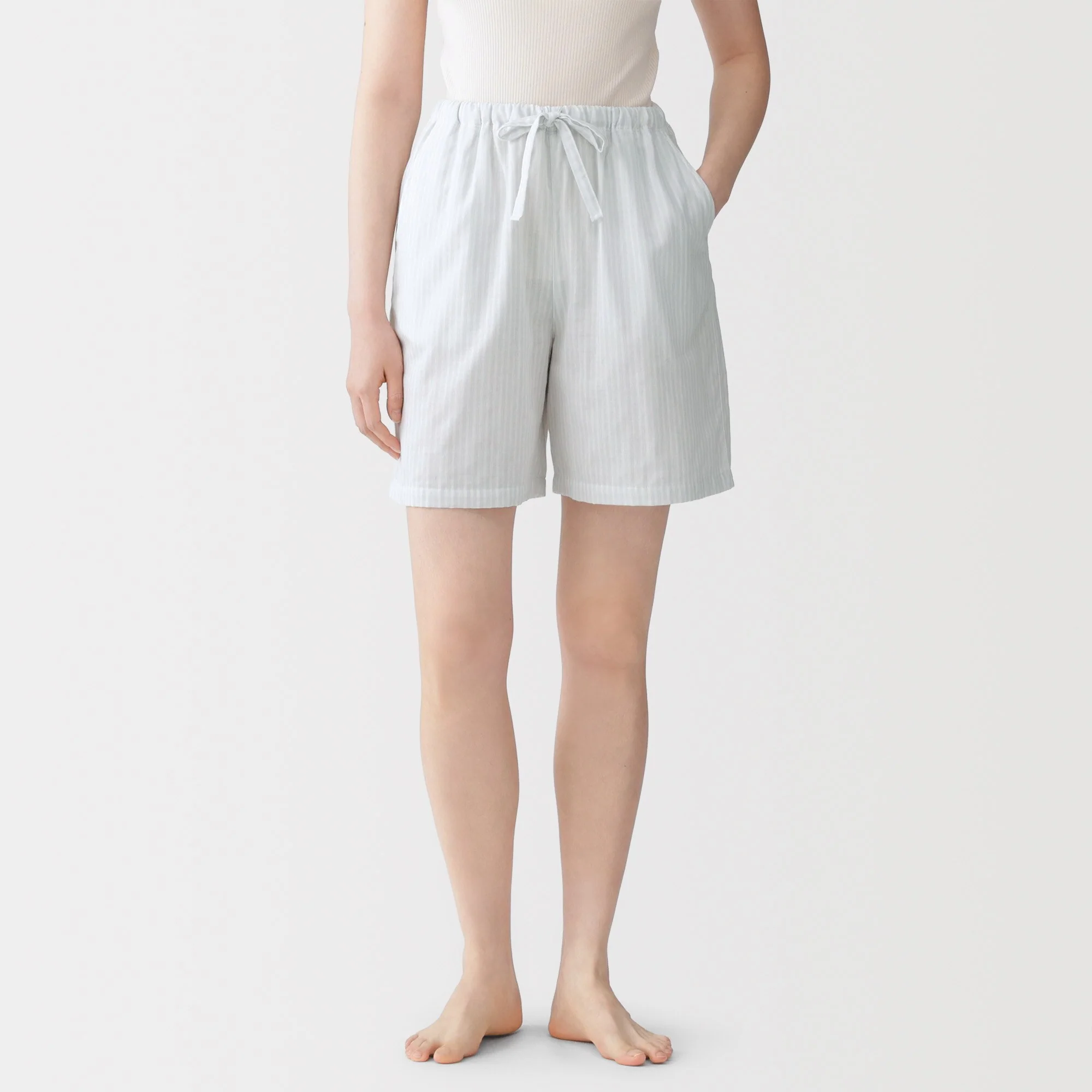 Cotton Gauze Half Pants - Image 19