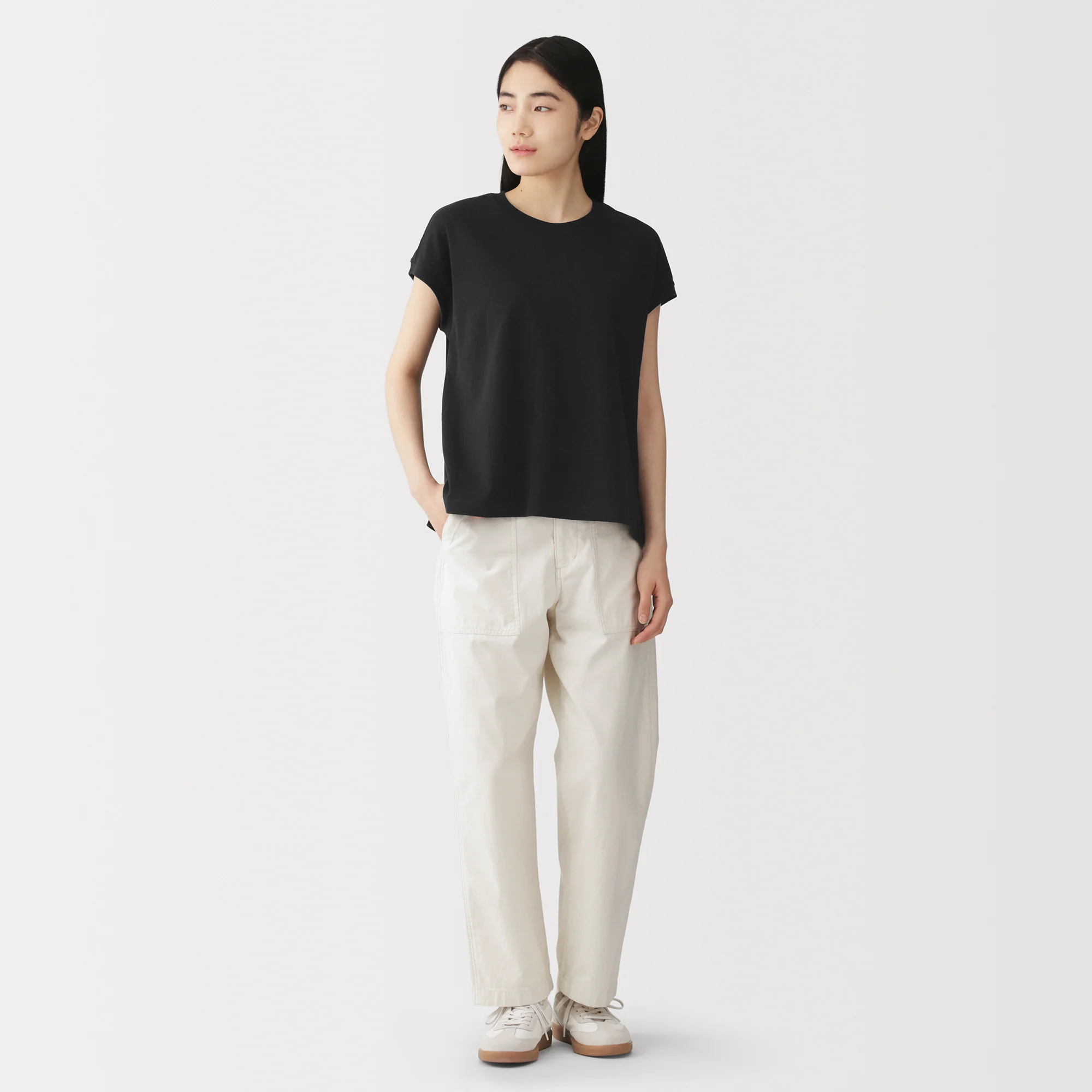 Cotton Jersey French Sleeve T-Shirt - Image 21