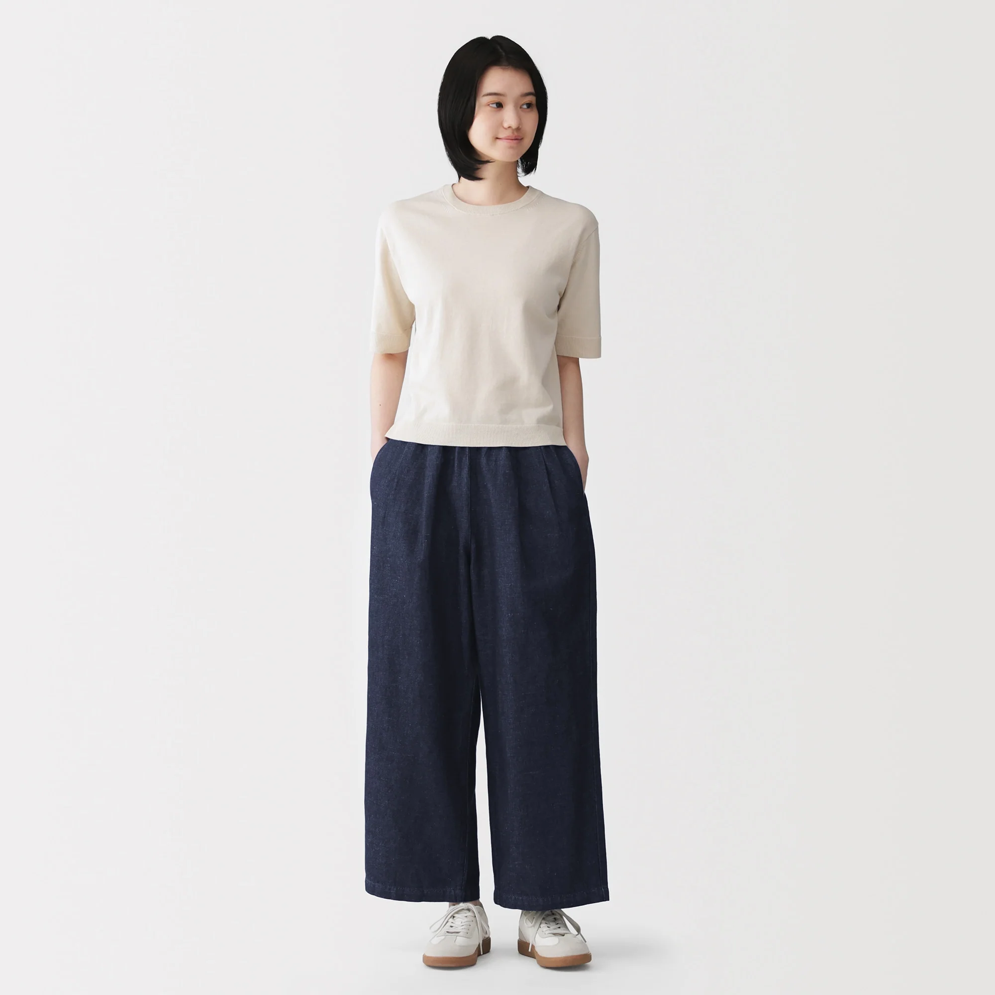 Cotton Linen Denim Easy Pants