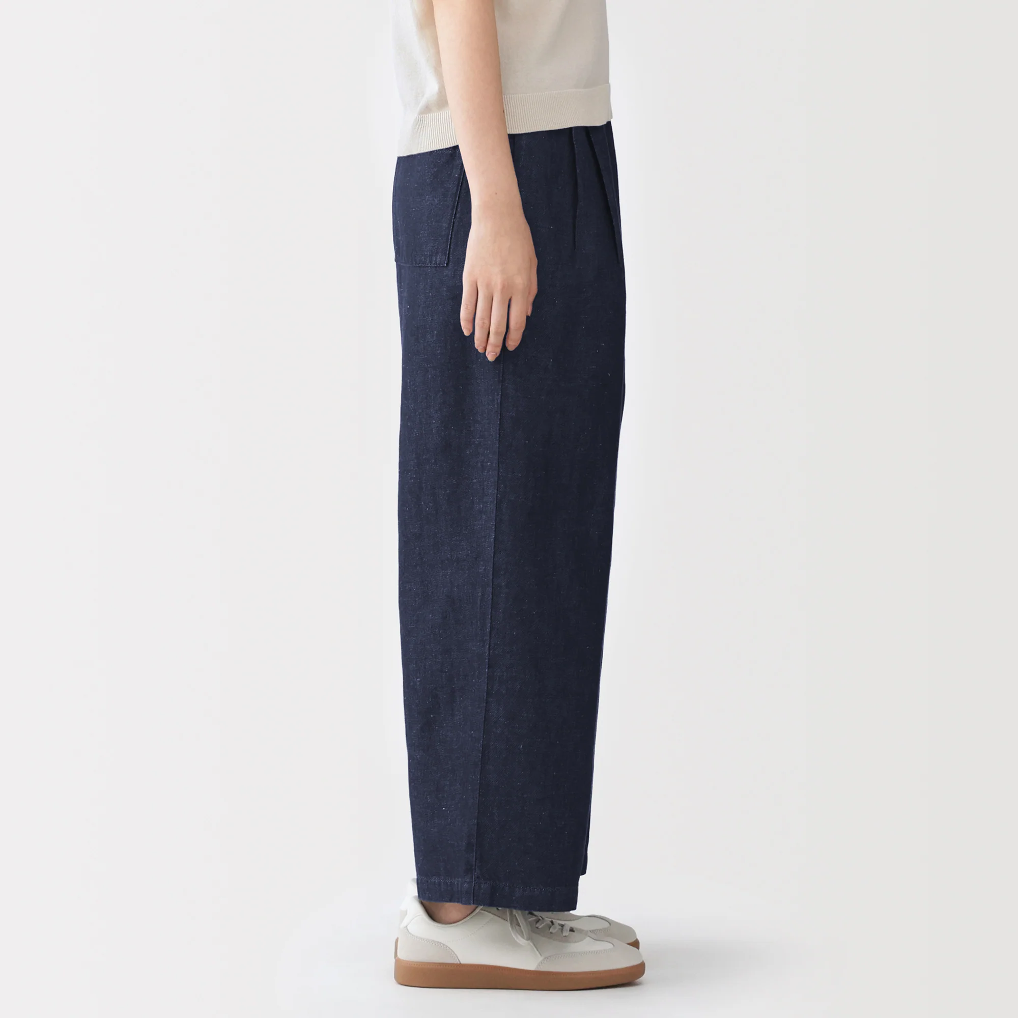 Cotton Linen Denim Easy Pants - Image 5
