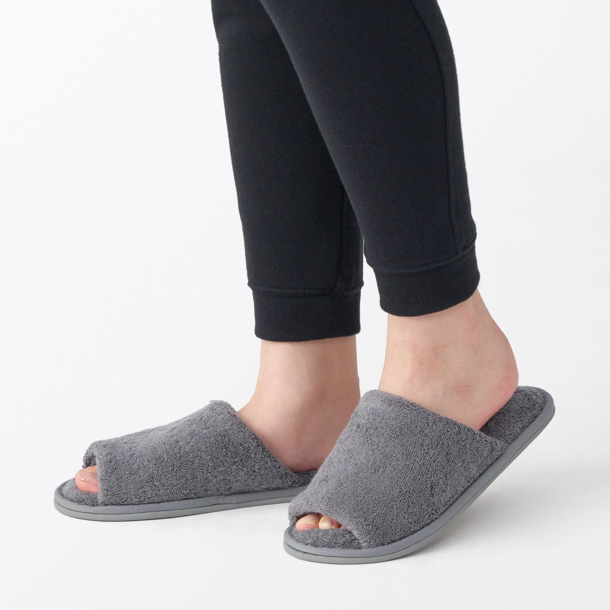 Cotton Pile Open Toe Slippers - Image 16