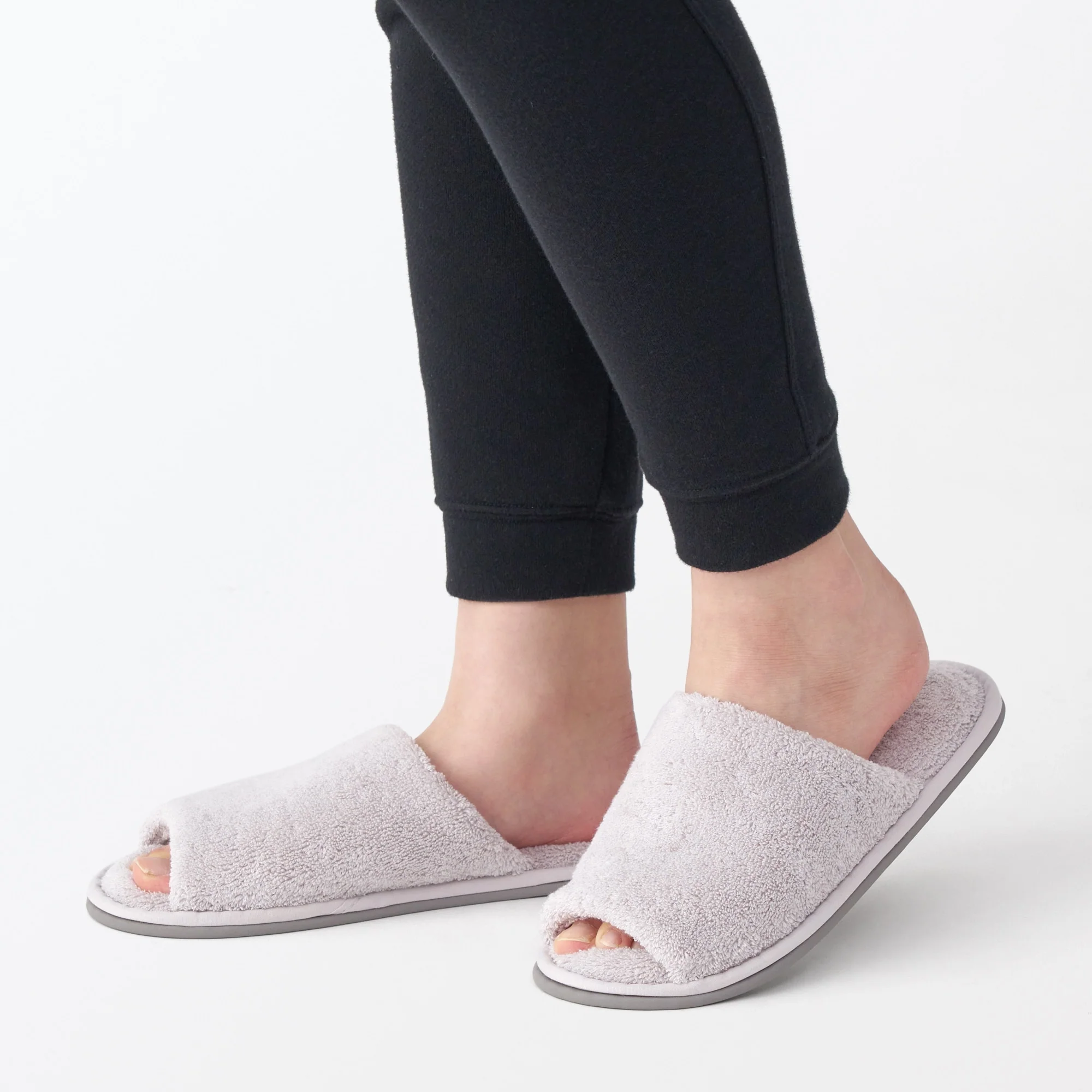Cotton Pile Open Toe Slippers - Image 7