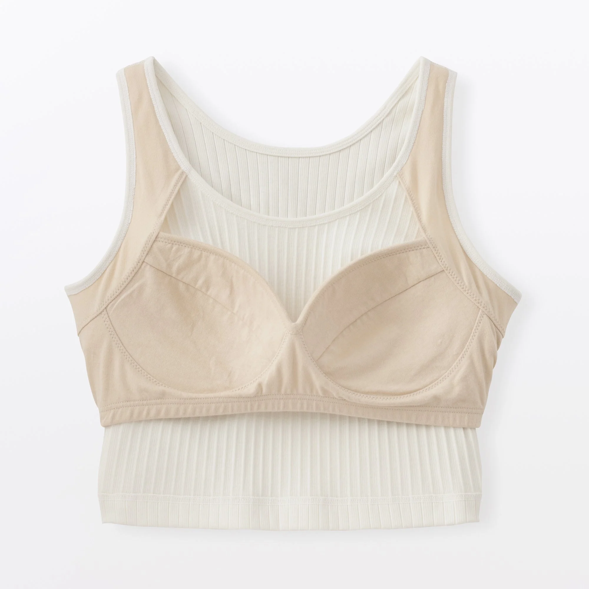 Cotton Rib Bra Tank Top - Image 30